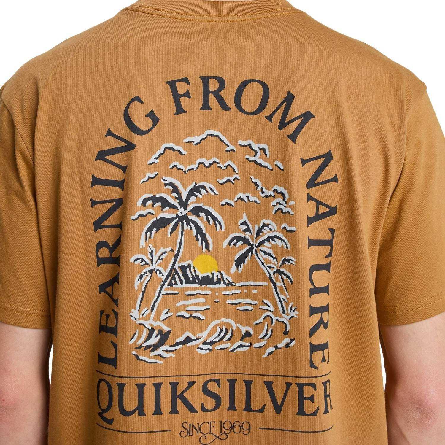 Quiksilver Evo Learning Fr Erkek Kahverengi Tişört