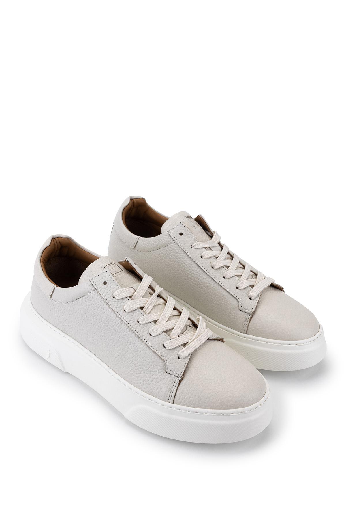 Tamer Tanca Erkek Hakiki Deri Bej Floter Sneakers & Spor Ayakkabı