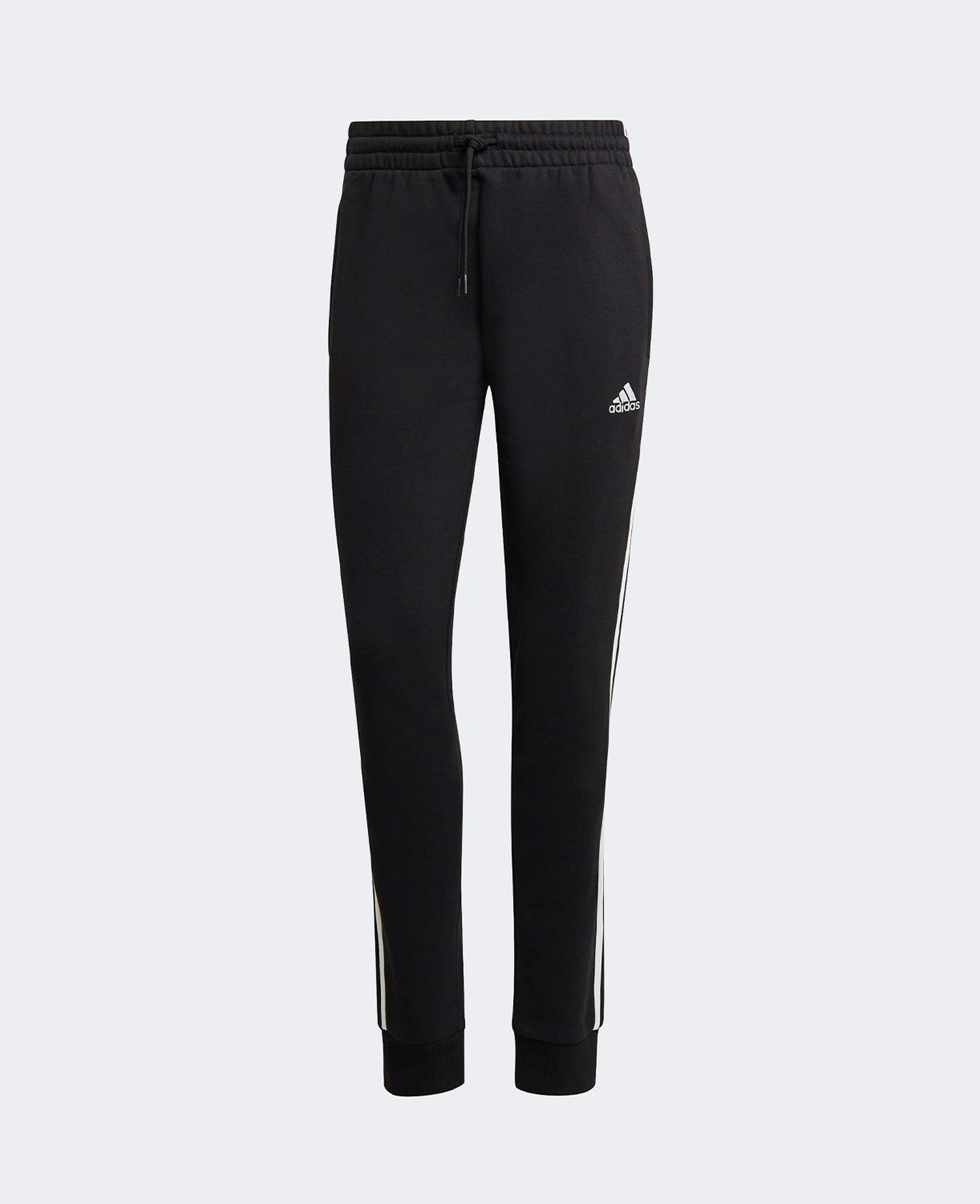 adidas Essentials 3-Stripes French Terry Cuffed Kadın Siyah Günlük Eşofman Altı