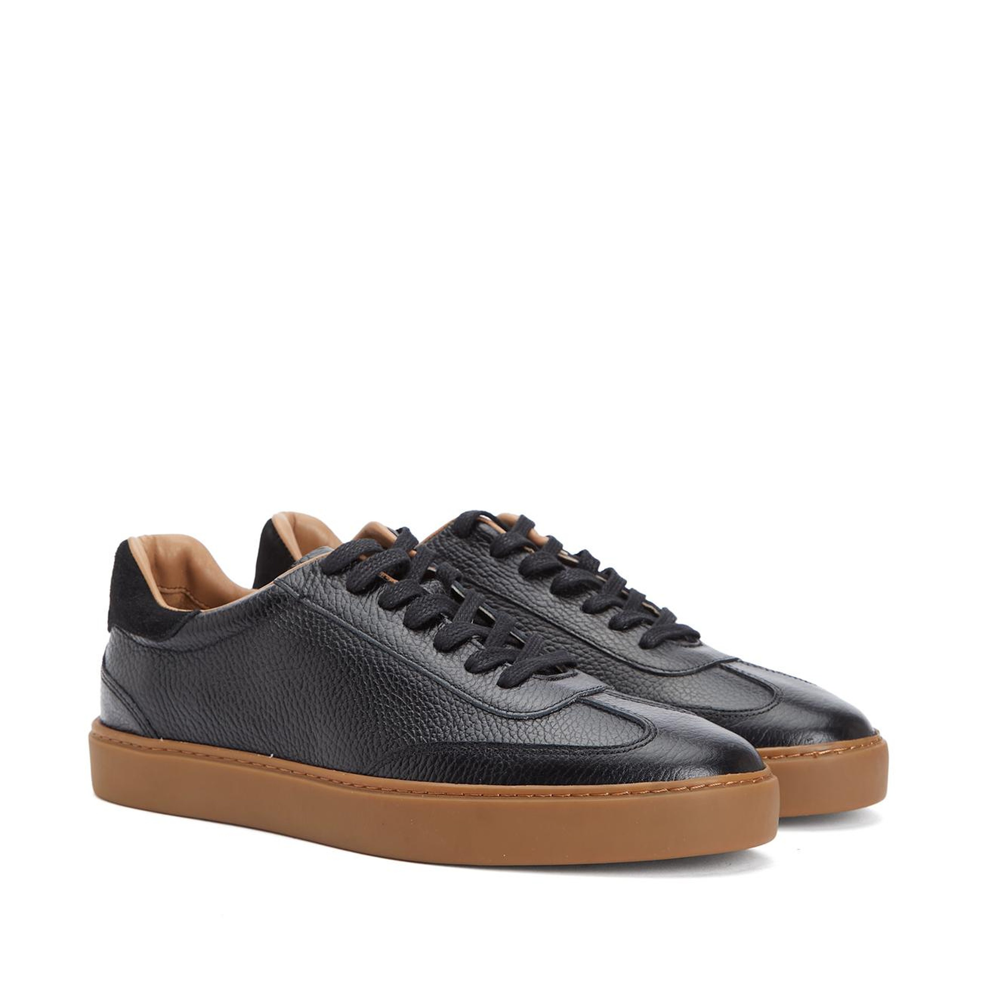 Divarese Erkek Siyah Floter Deri Sneaker