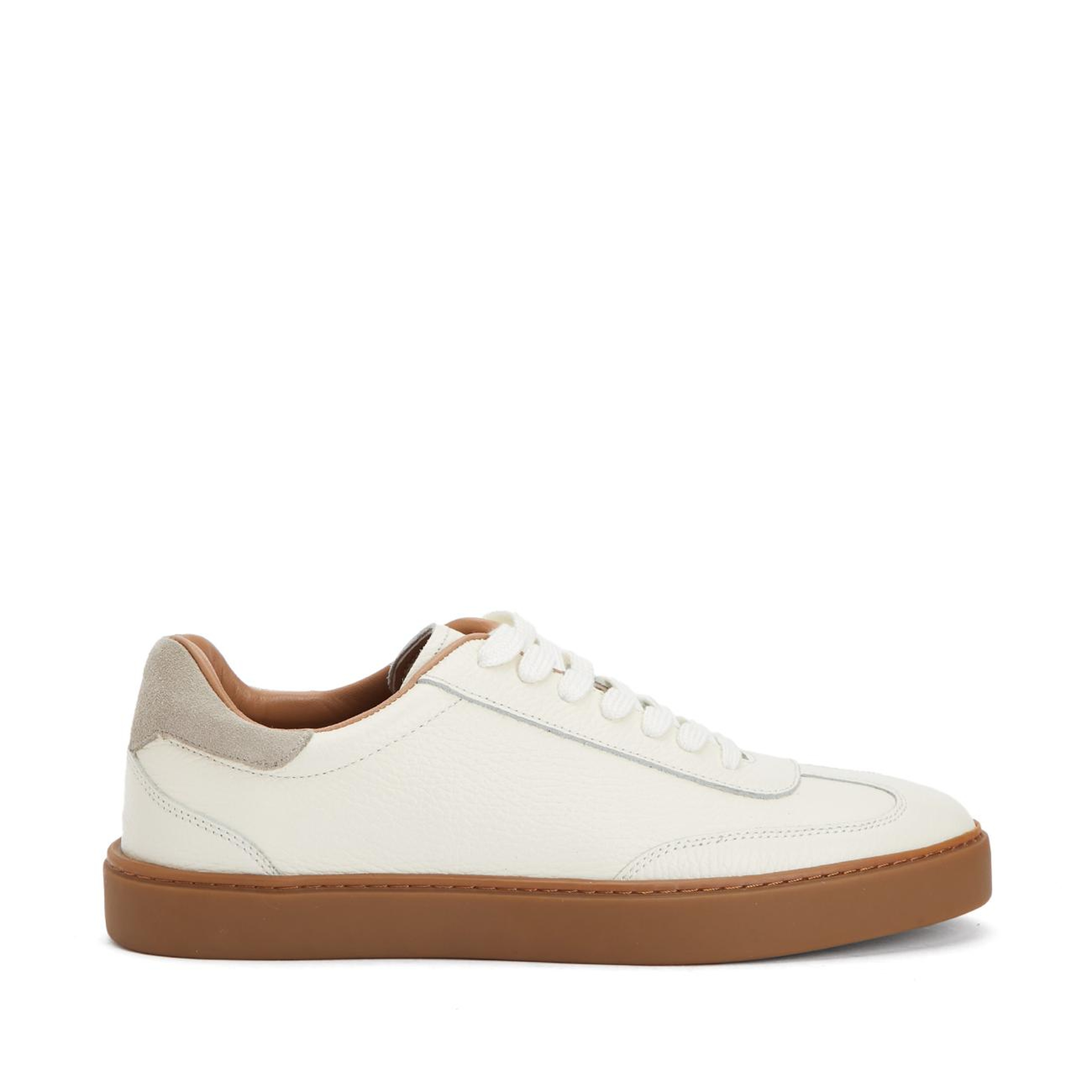 Divarese Erkek Ekru Floter Deri Sneaker