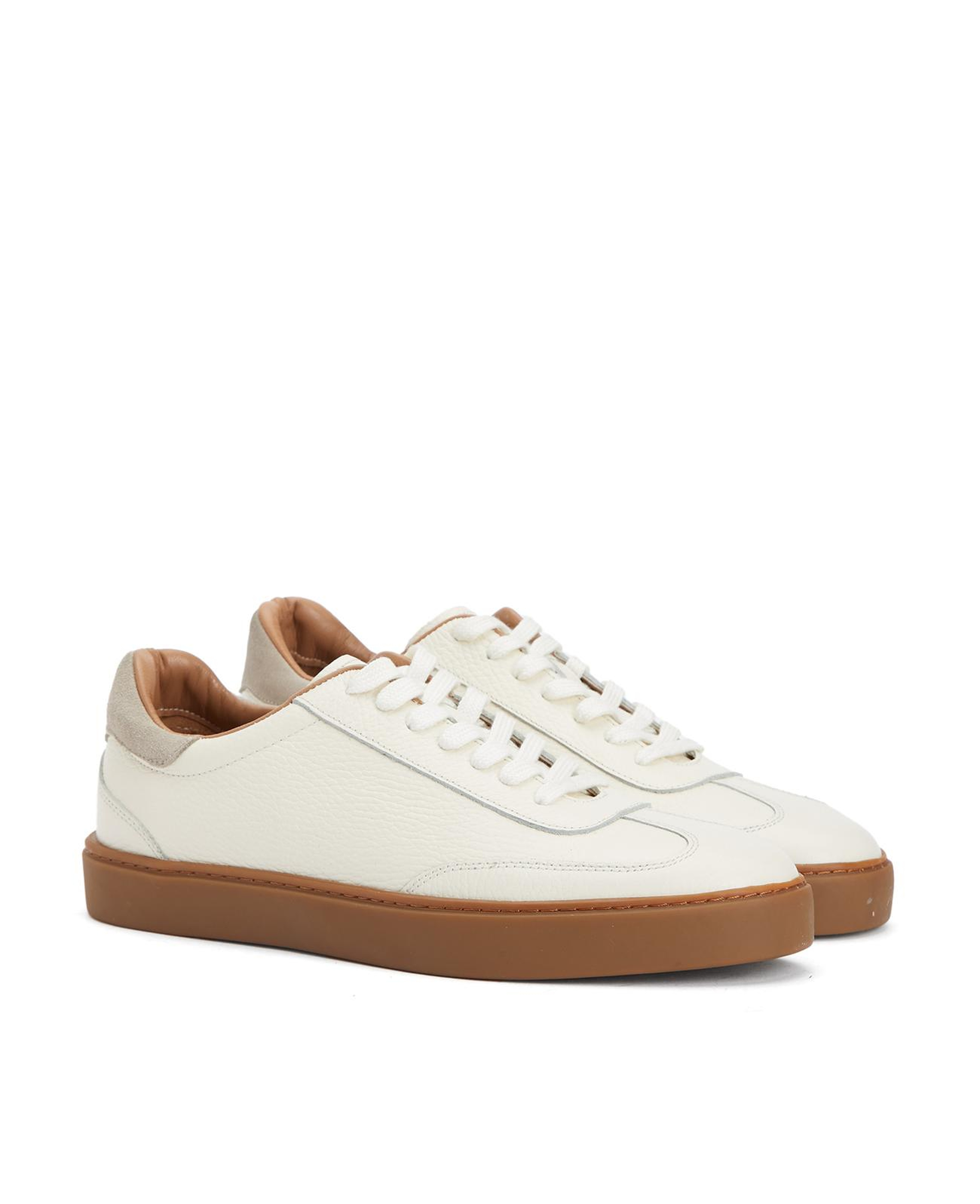 Divarese Erkek Ekru Floter Deri Sneaker