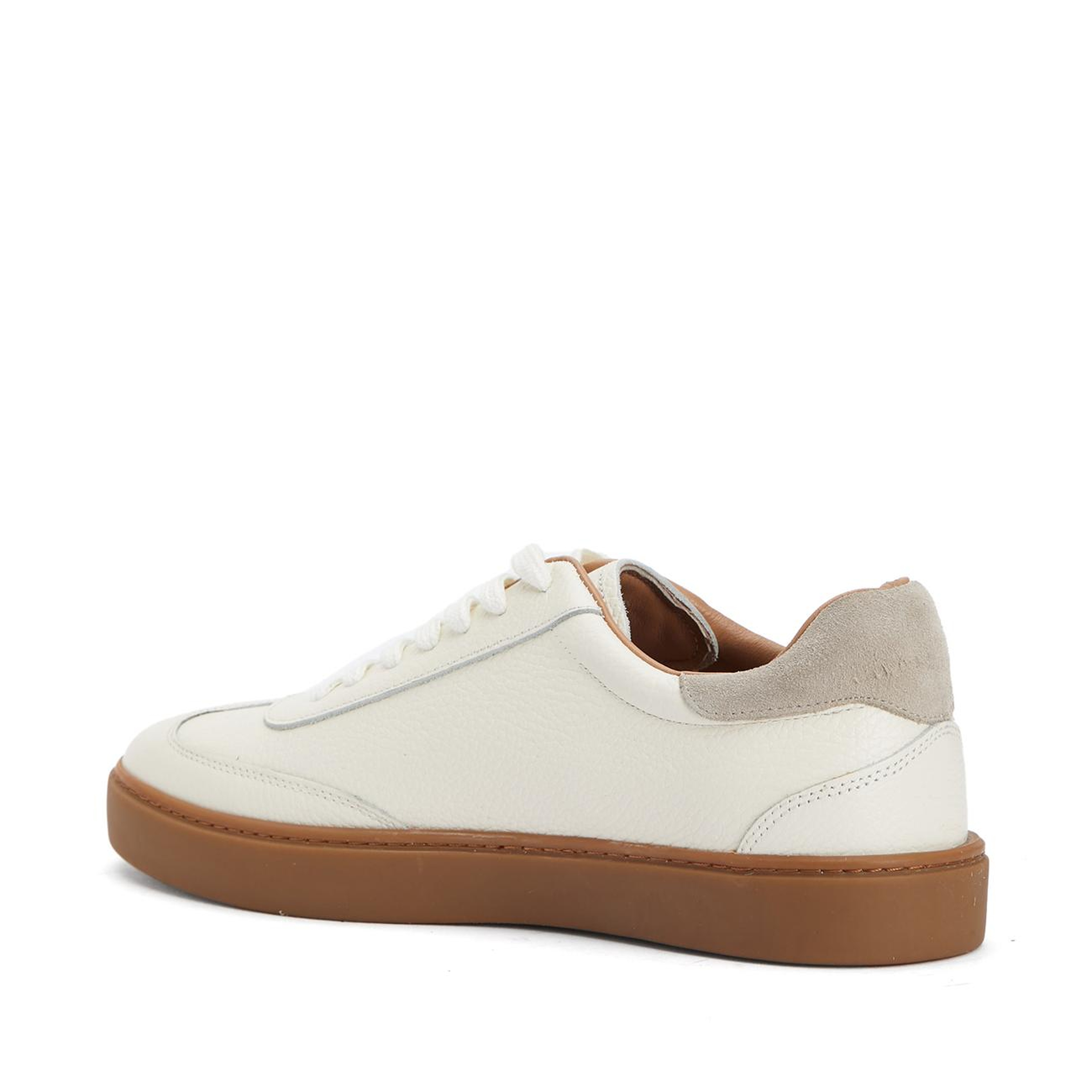 Divarese Erkek Ekru Floter Deri Sneaker