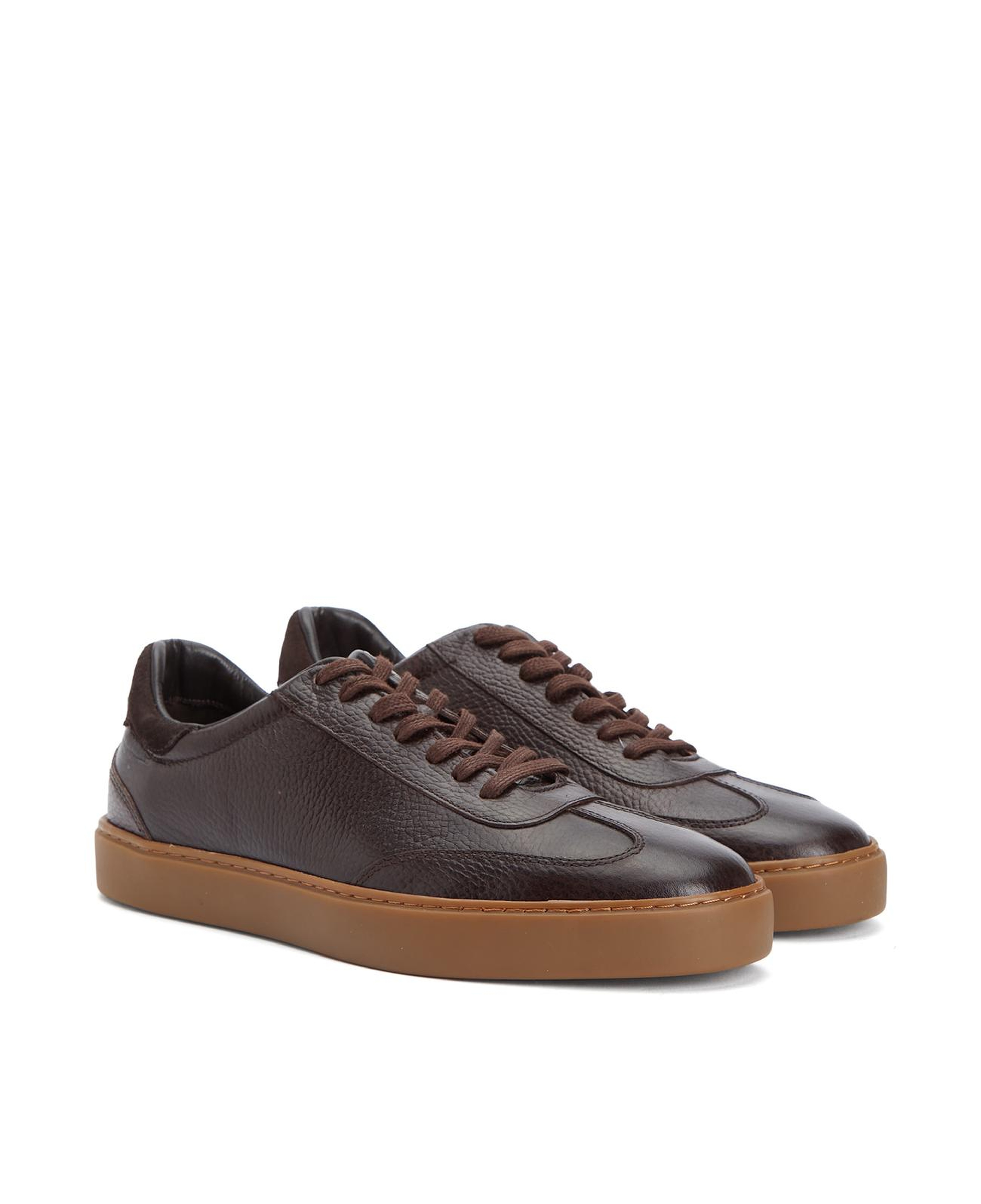 Divarese Erkek Kahverengi Floter Deri Sneaker