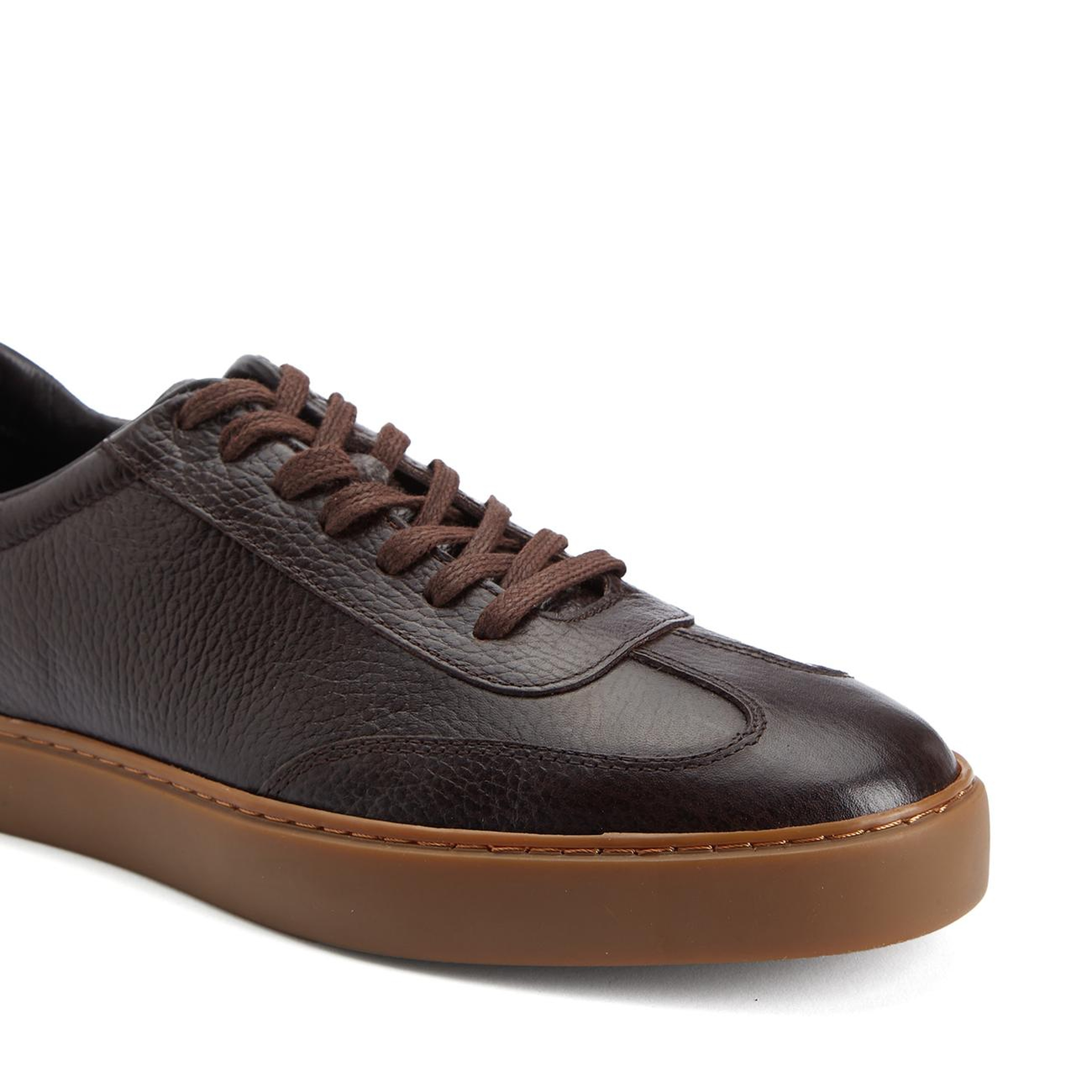 Divarese Erkek Kahverengi Floter Deri Sneaker