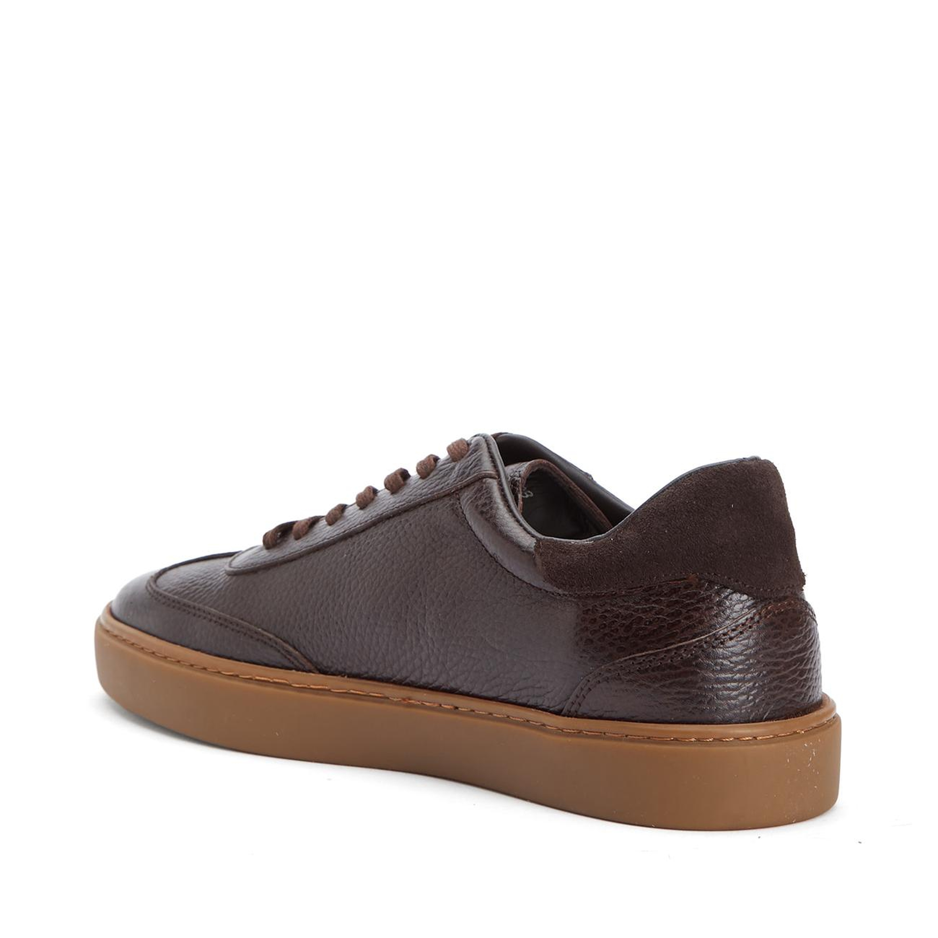 Divarese Erkek Kahverengi Floter Deri Sneaker