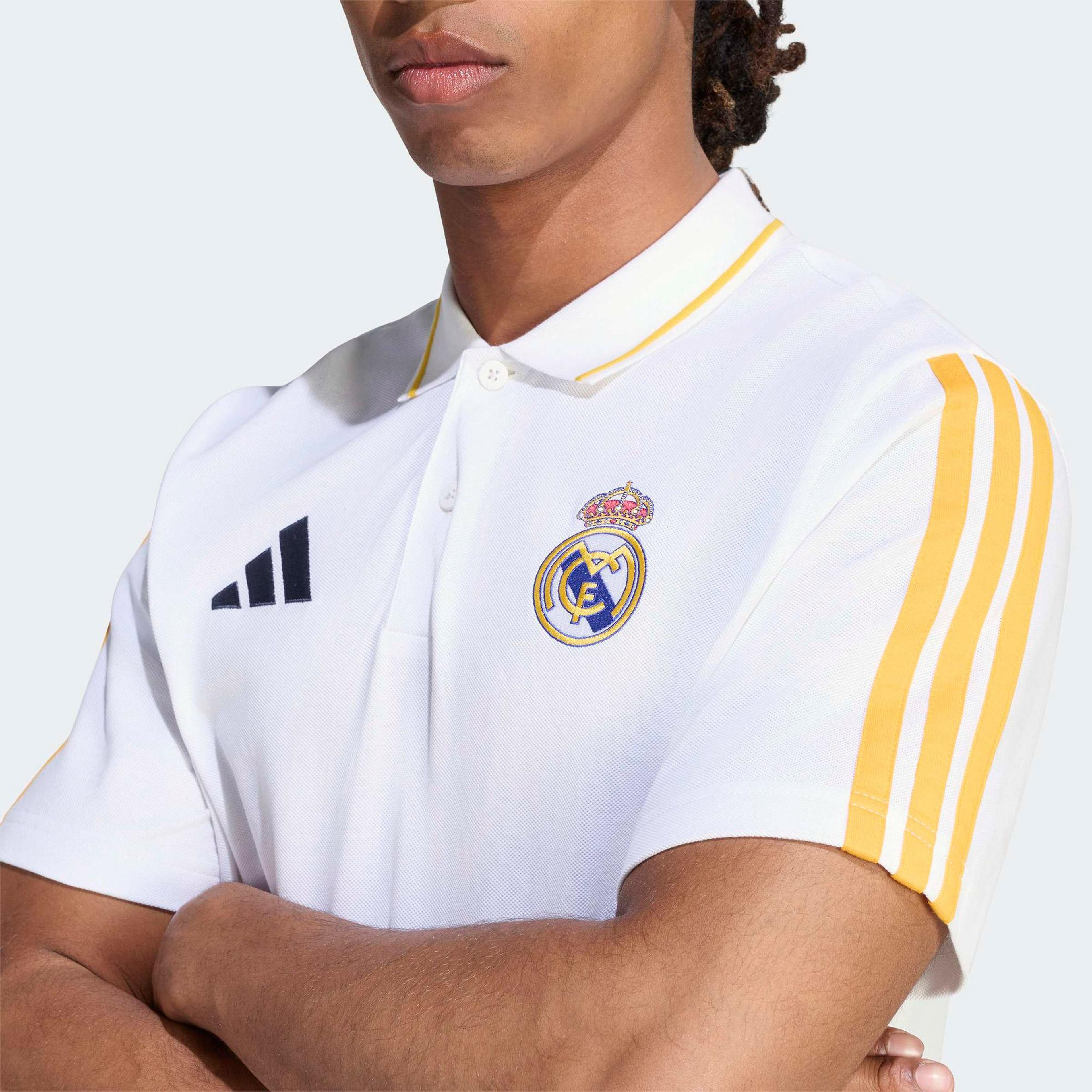 adidas Real Madrid DNA Erkek Beyaz Polo T-Shirt