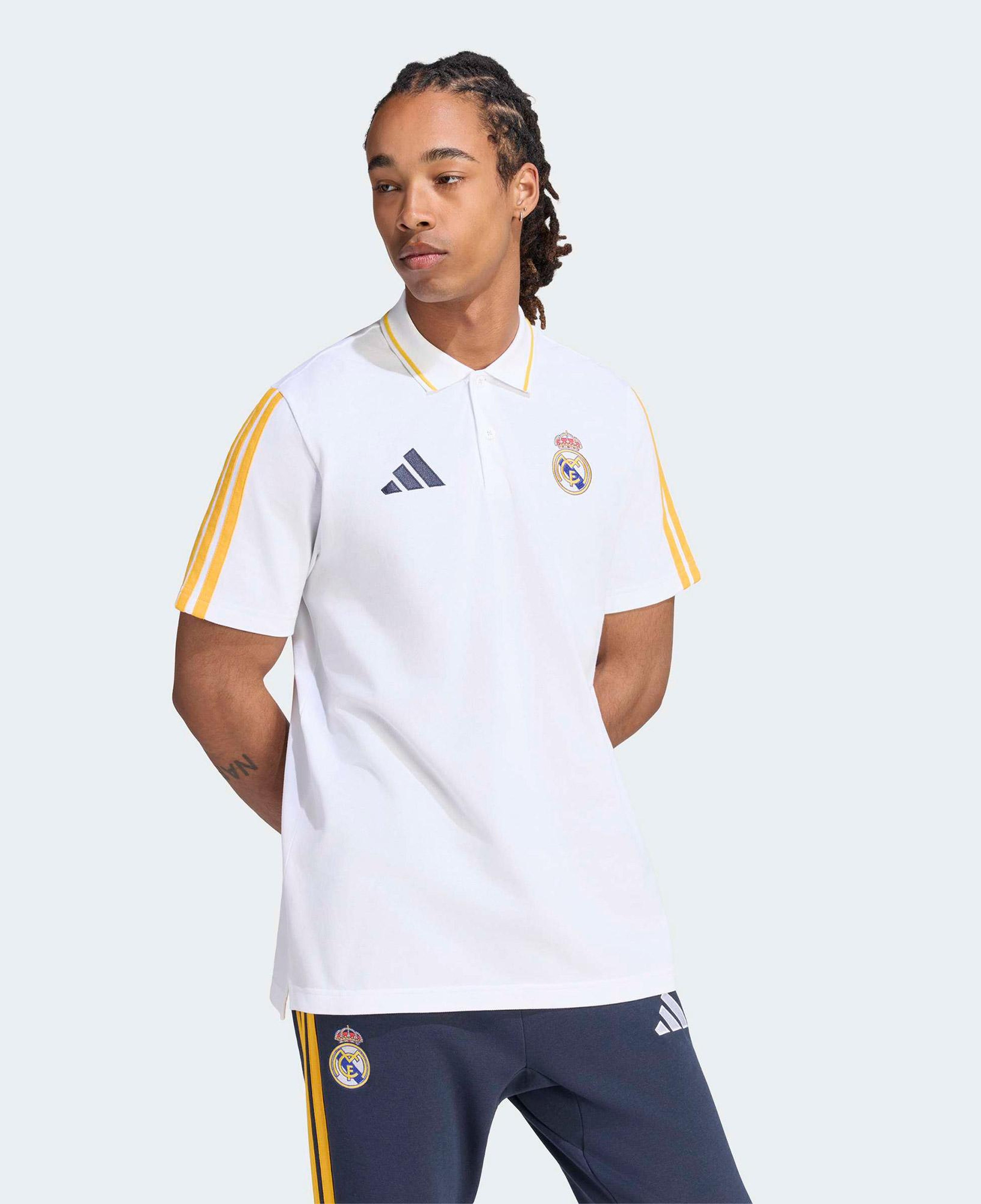 adidas Real Madrid DNA Erkek Beyaz Polo T-Shirt