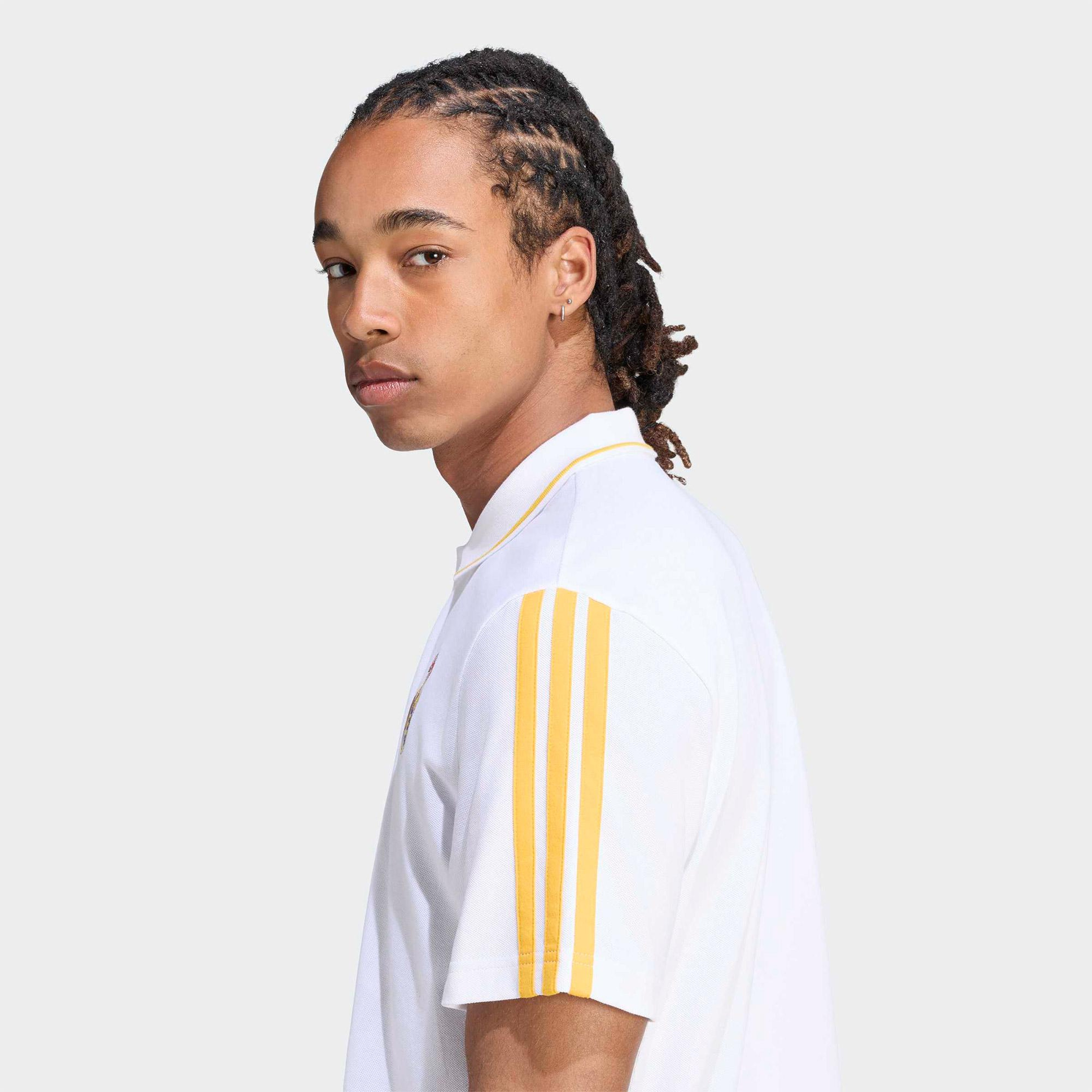 adidas Real Madrid DNA Erkek Beyaz Polo T-Shirt