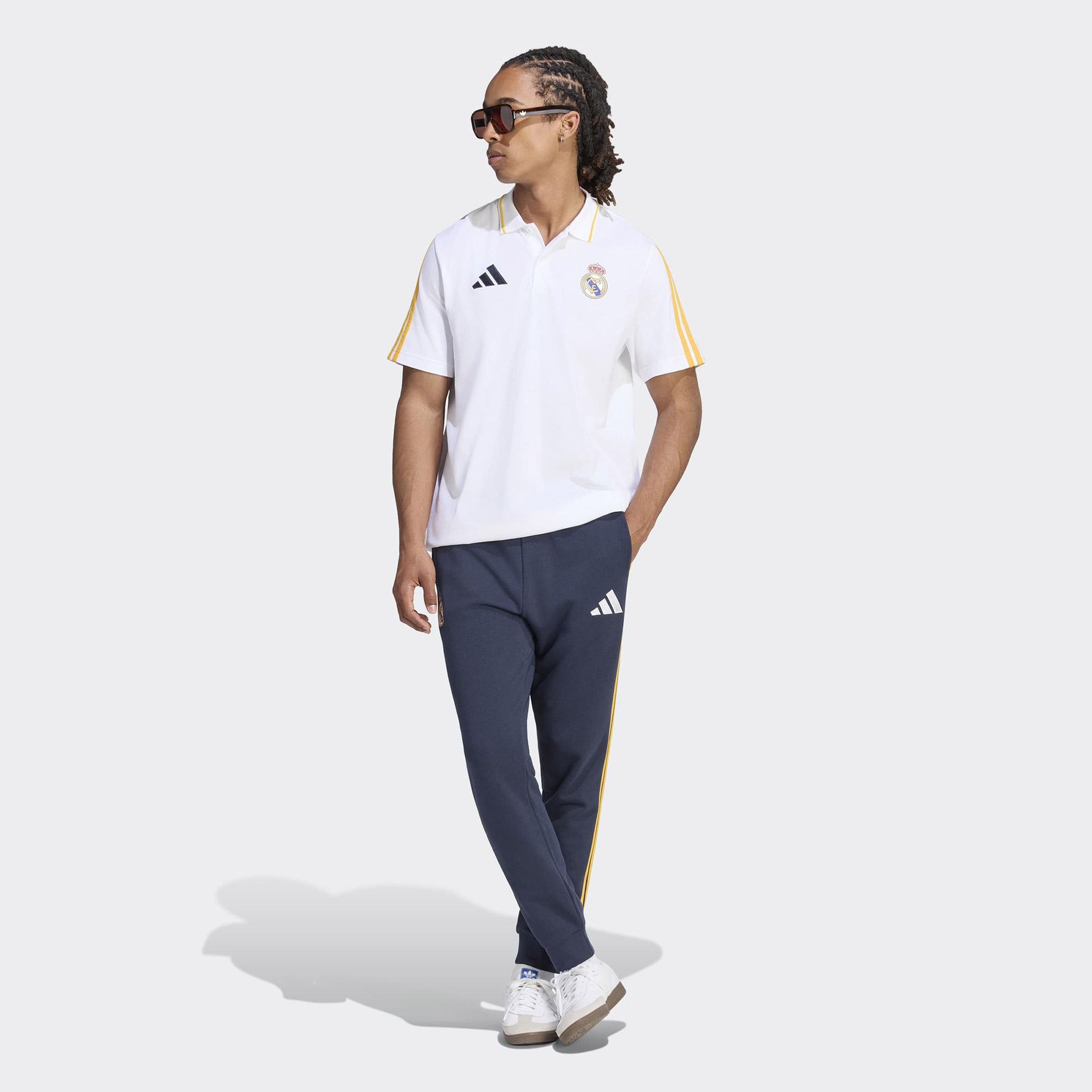 adidas Real Madrid DNA Erkek Beyaz Polo T-Shirt