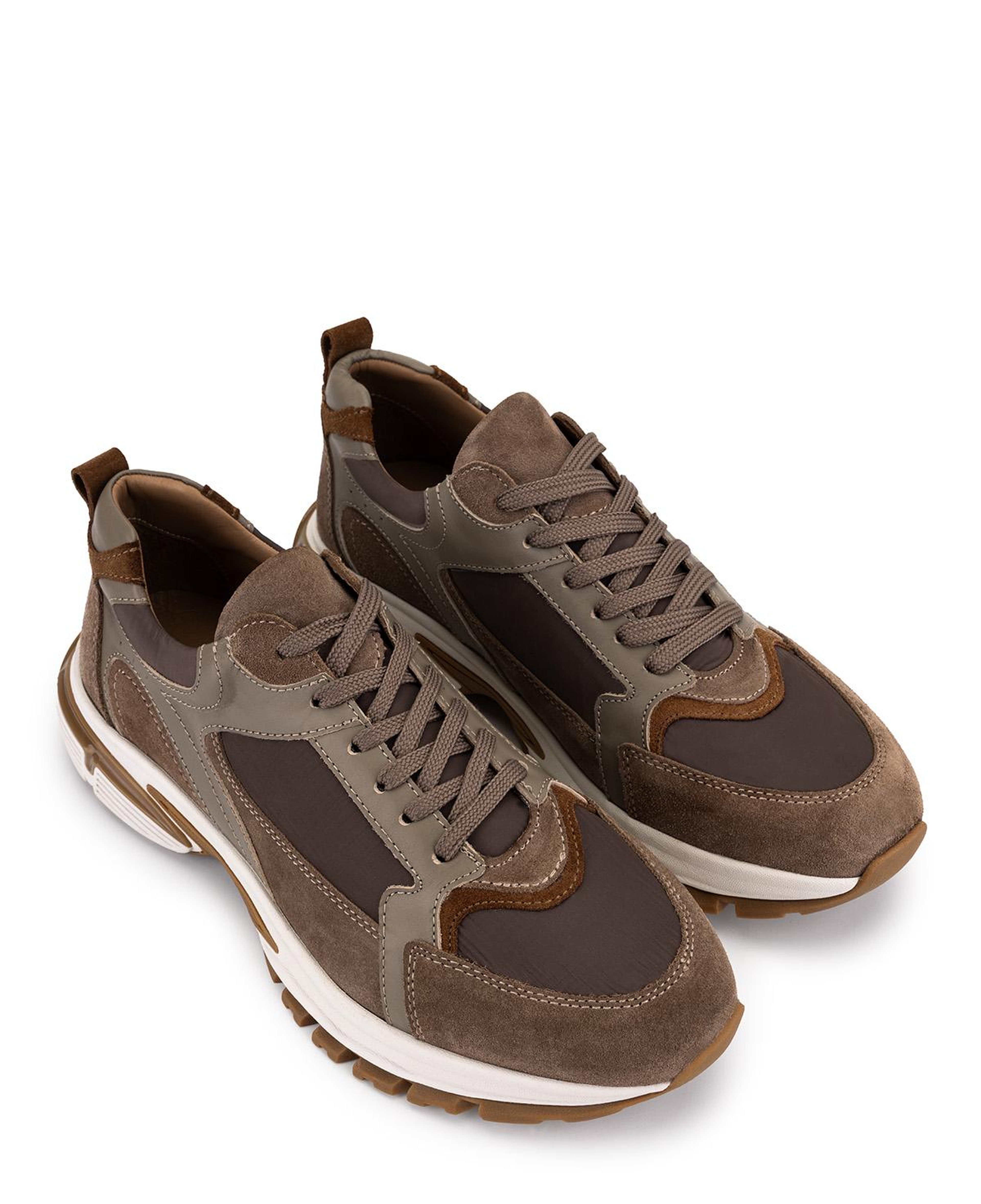 Tamer Tanca Erkek Deri & Tekstil Kahverengi Sneakers & Spor Ayakkabı