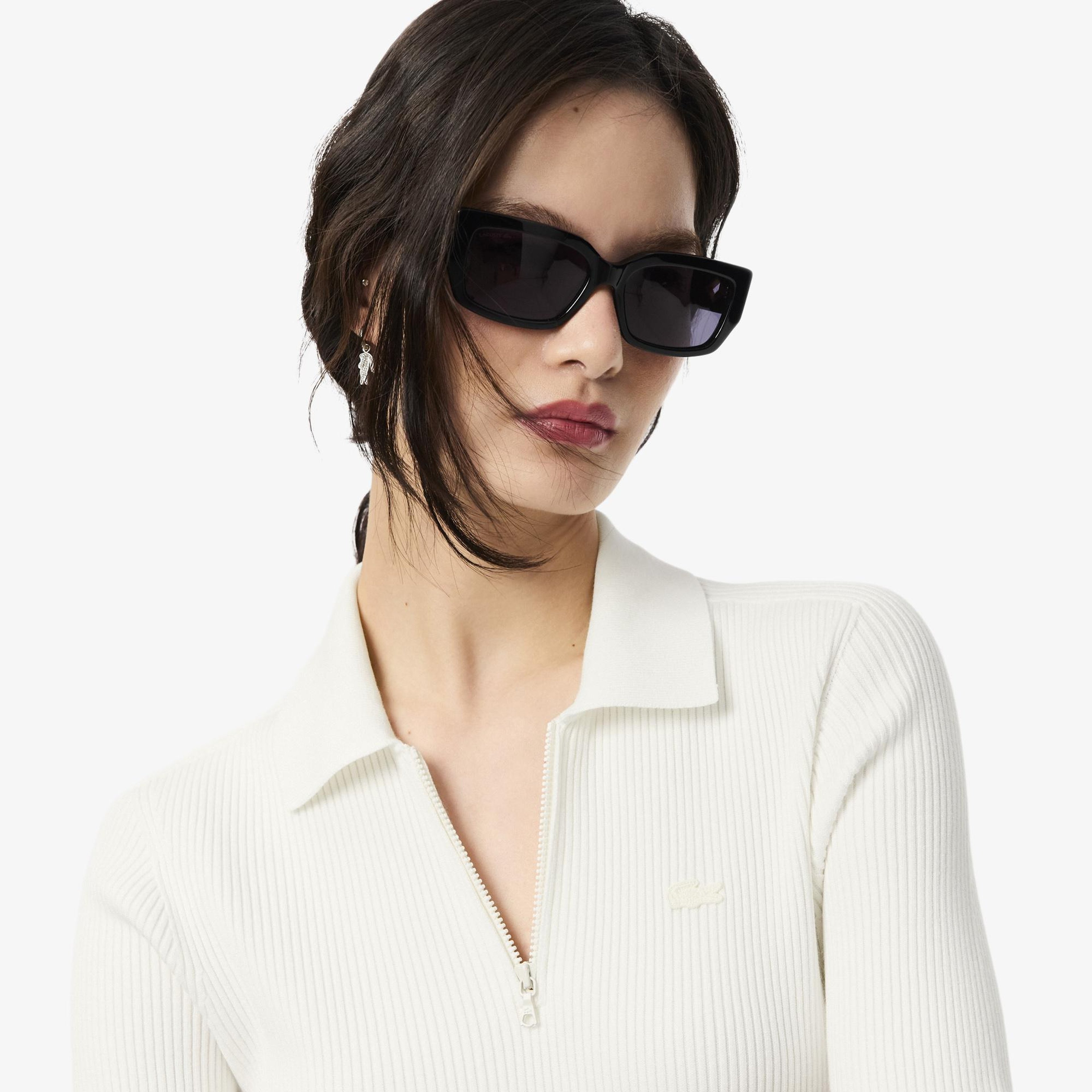 Kadın Relaxed Fit Kısa Kollu Polo Yaka Beyaz Elbise