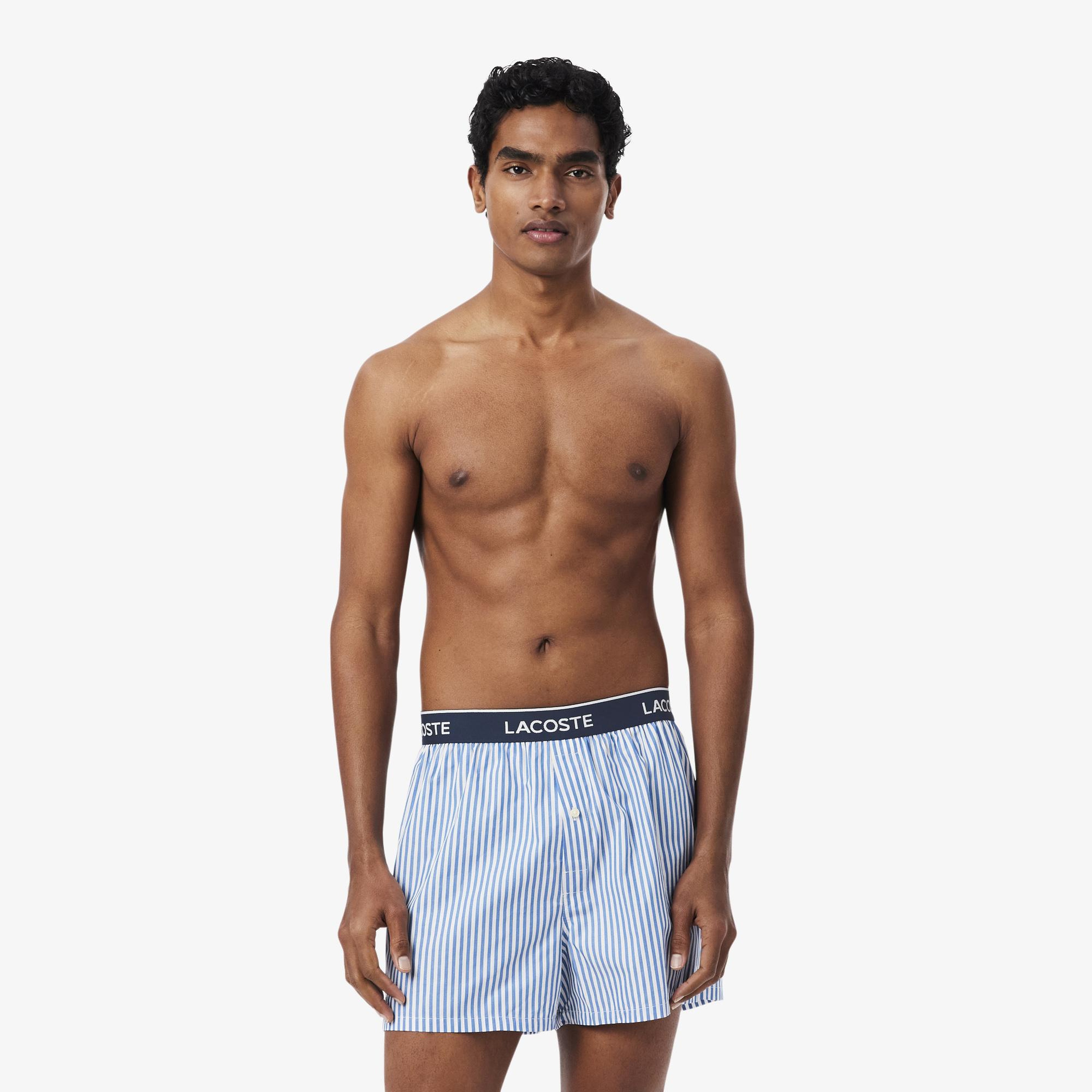 Erkek 3'lü Mavi Boxer