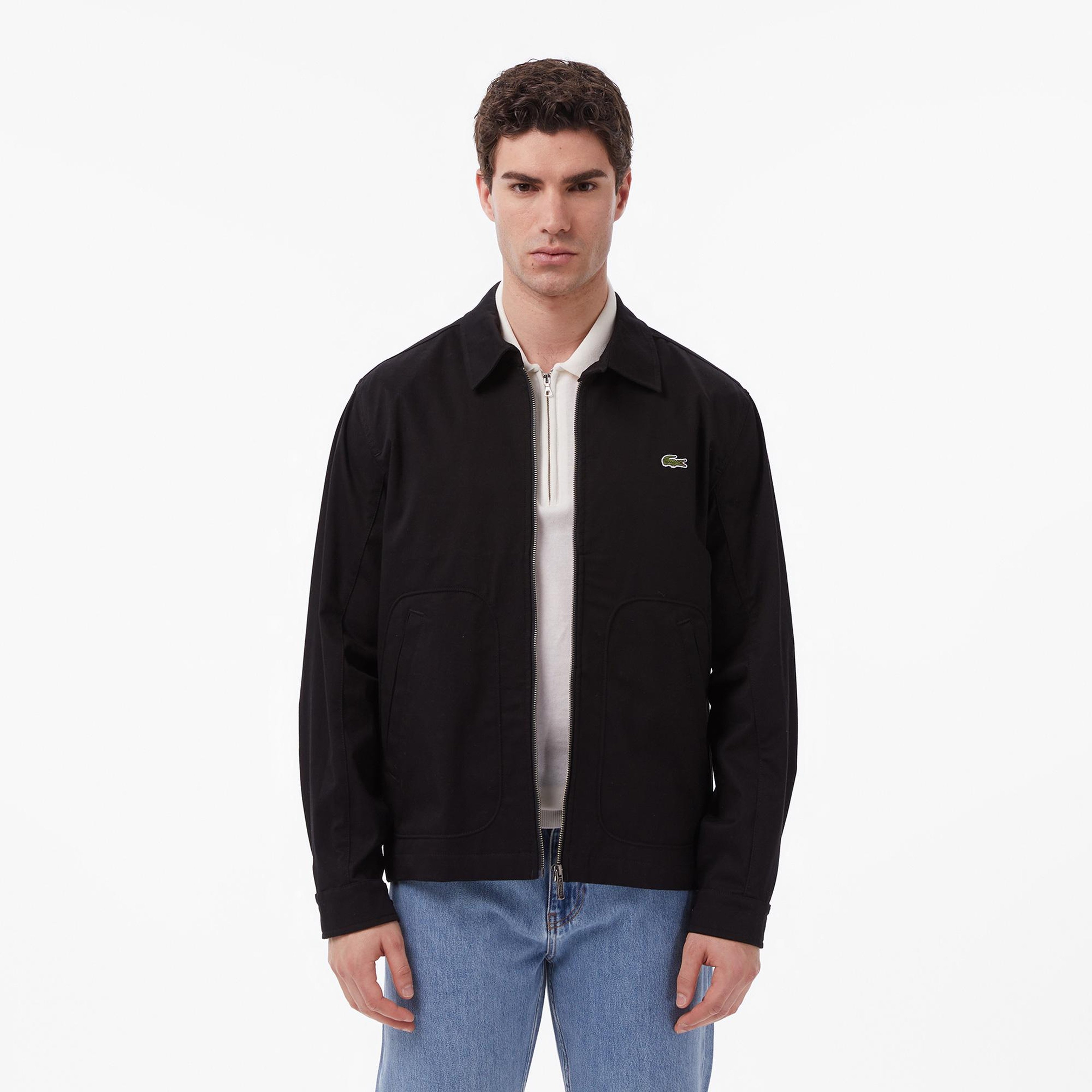 Lacoste Erkek Gömlek Yaka Siyah Ceket