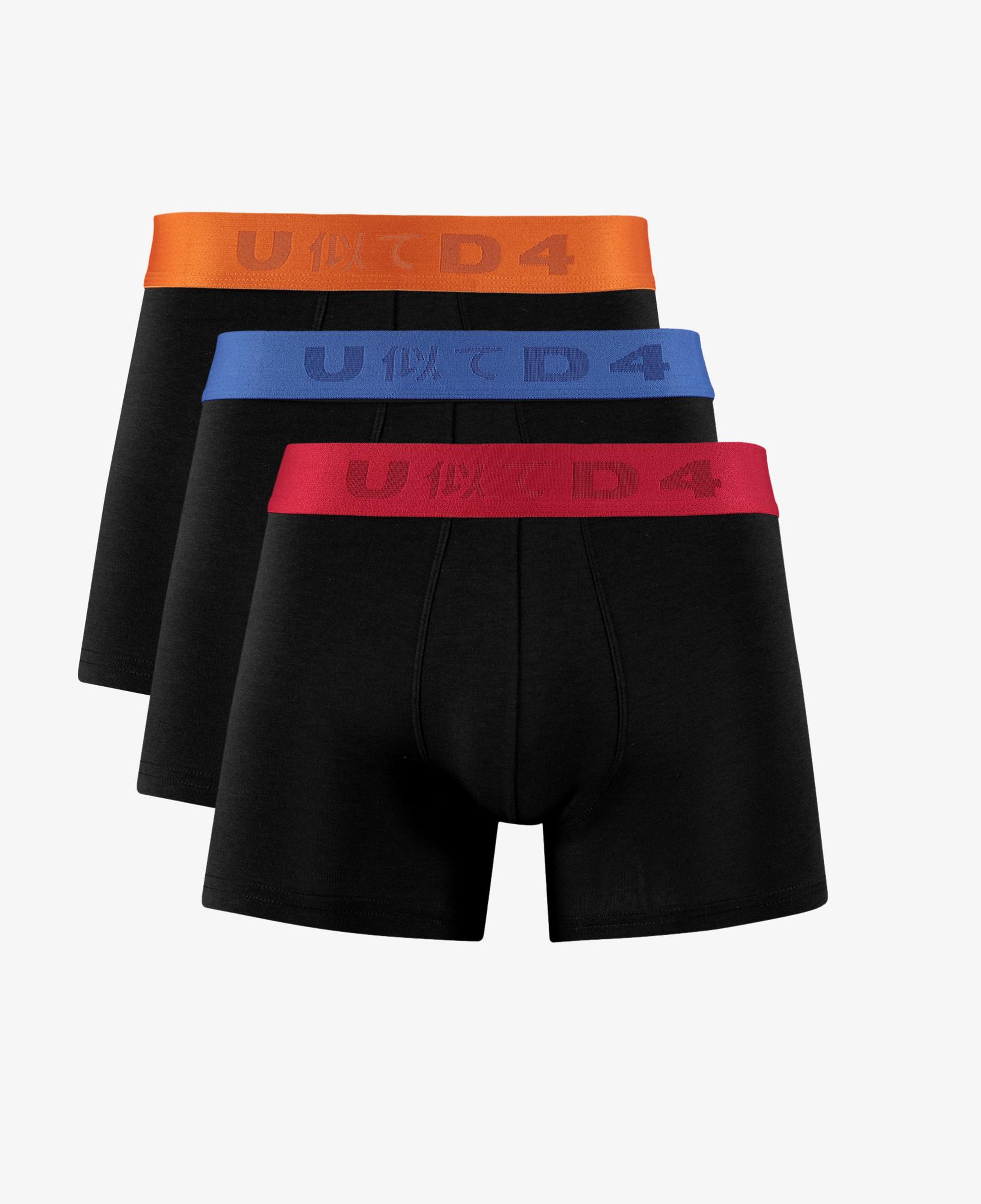 UNITED4 Classic 3lü Erkek Siyah Boxer