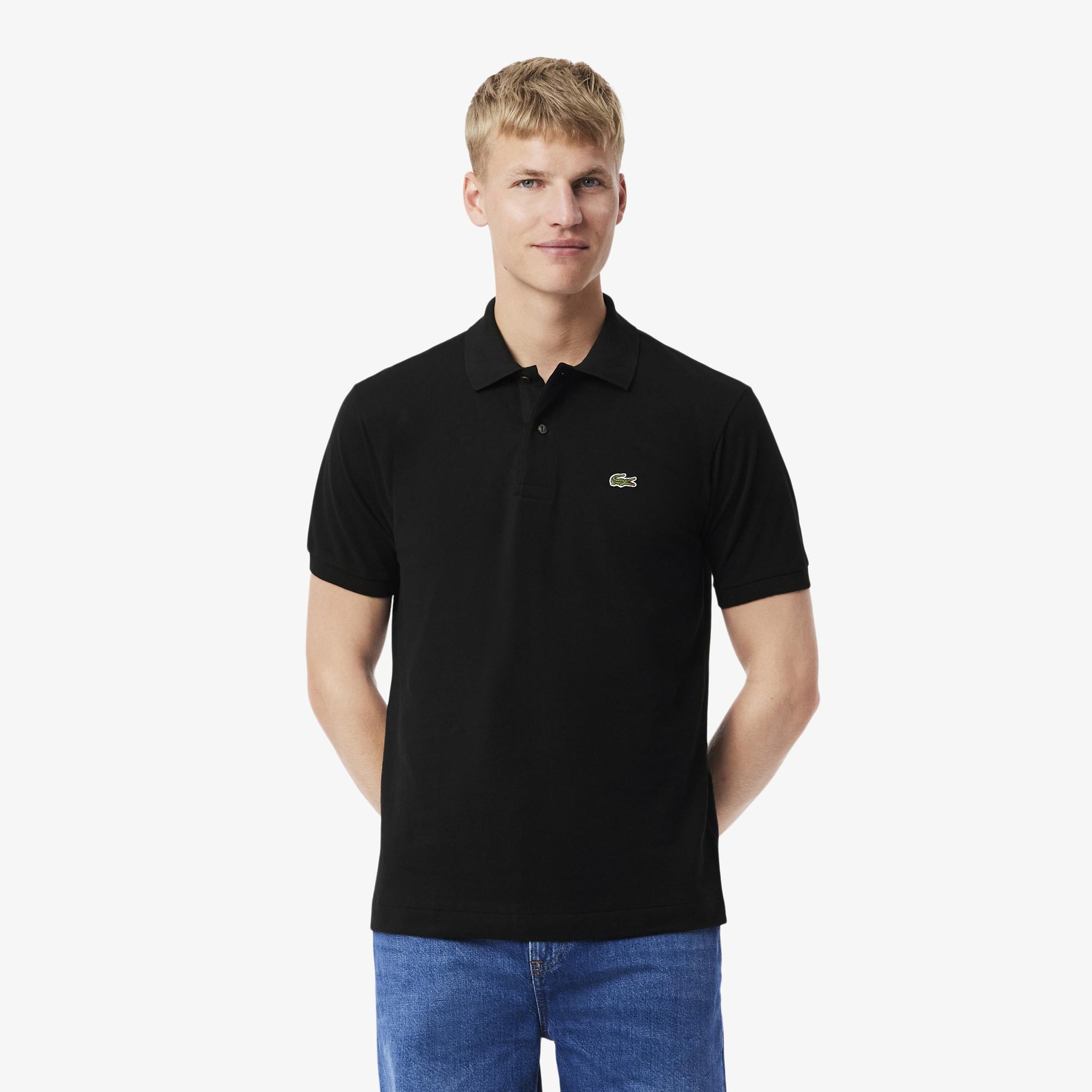 L.12.12 Erkek Classic Fit Siyah Polo