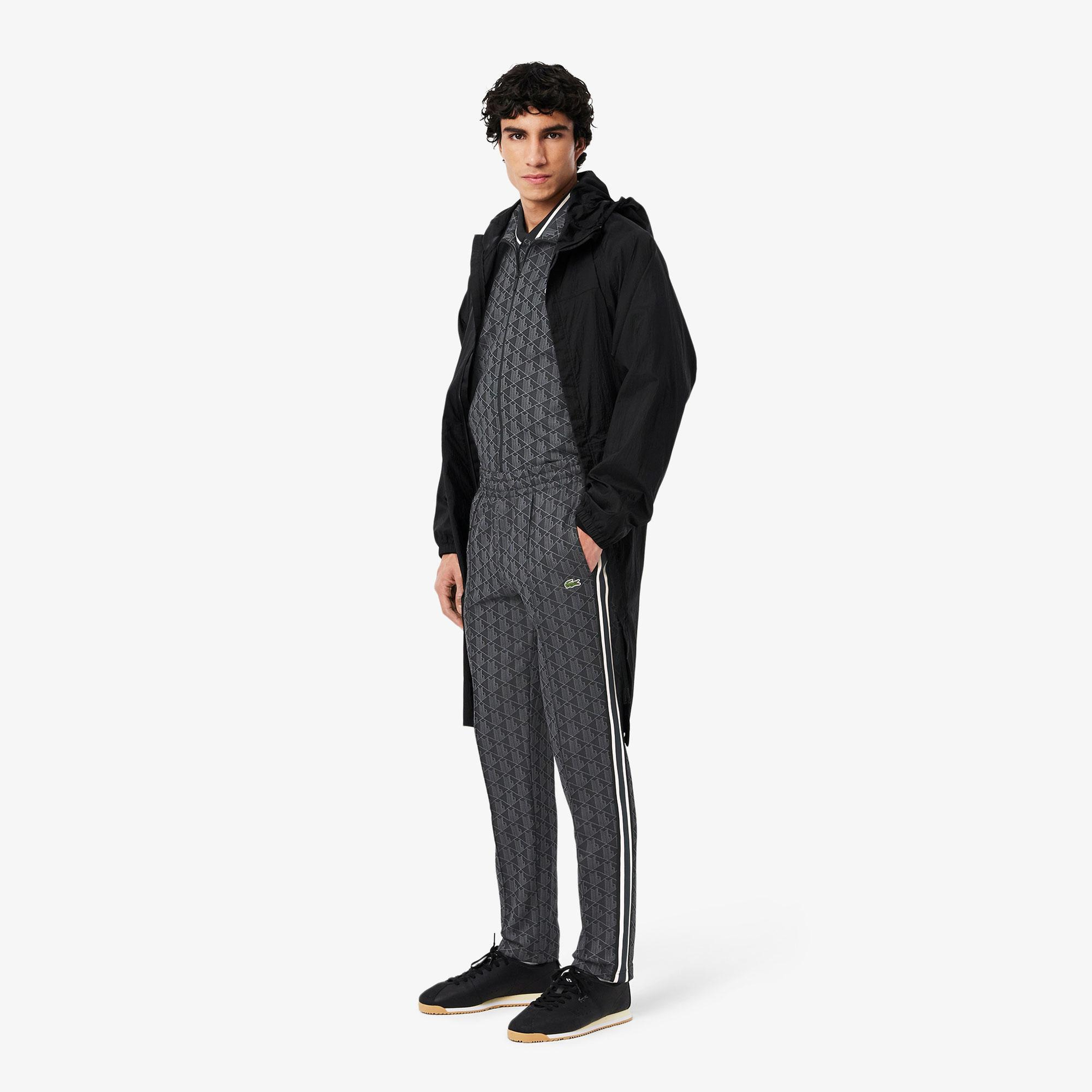 Paris Erkek Regular Fit Monogram Siyah Eşofman Altı
