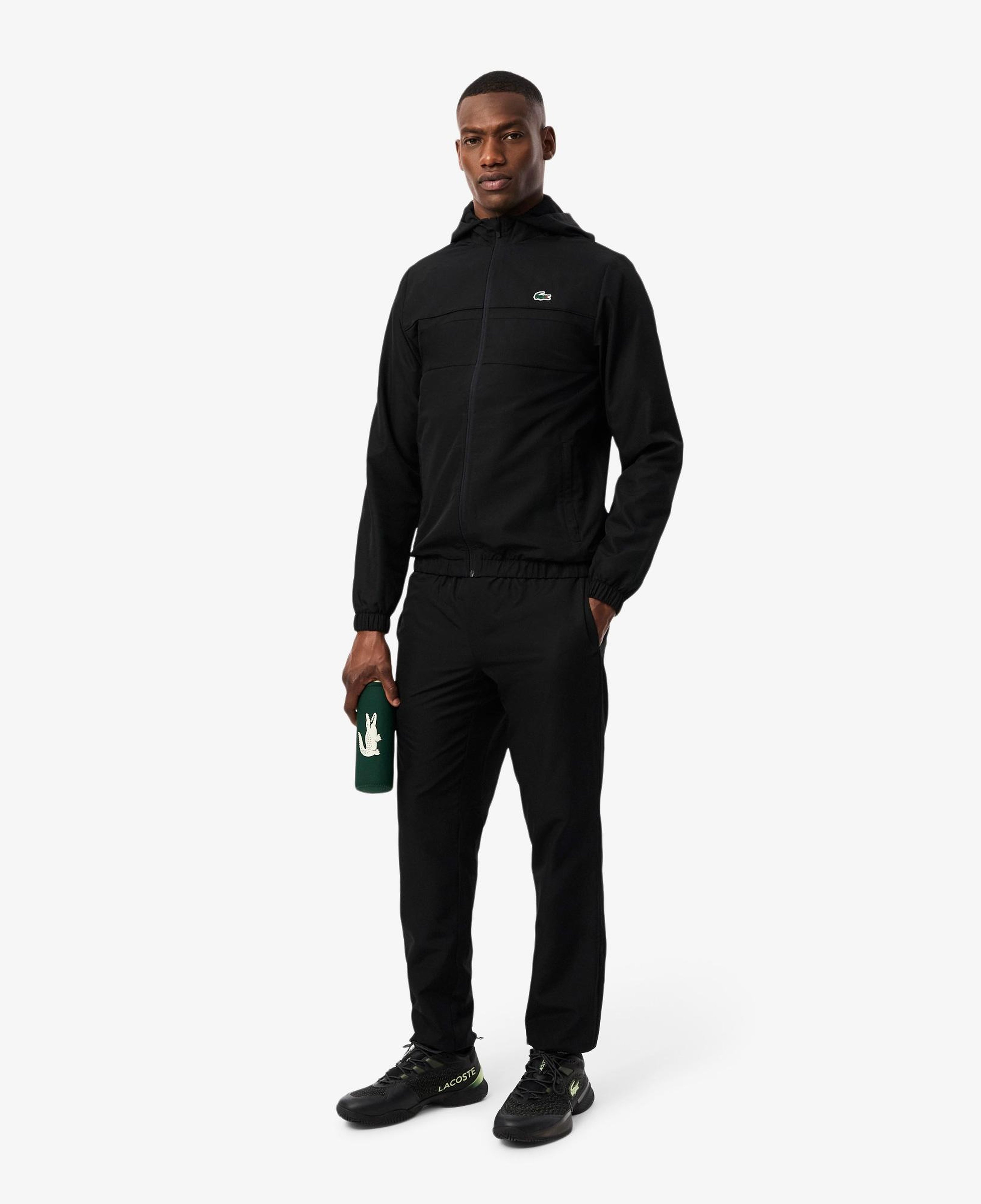Lacoste Erkek Regular Fit Kapüşonlu Siyah Eşofman Takımı