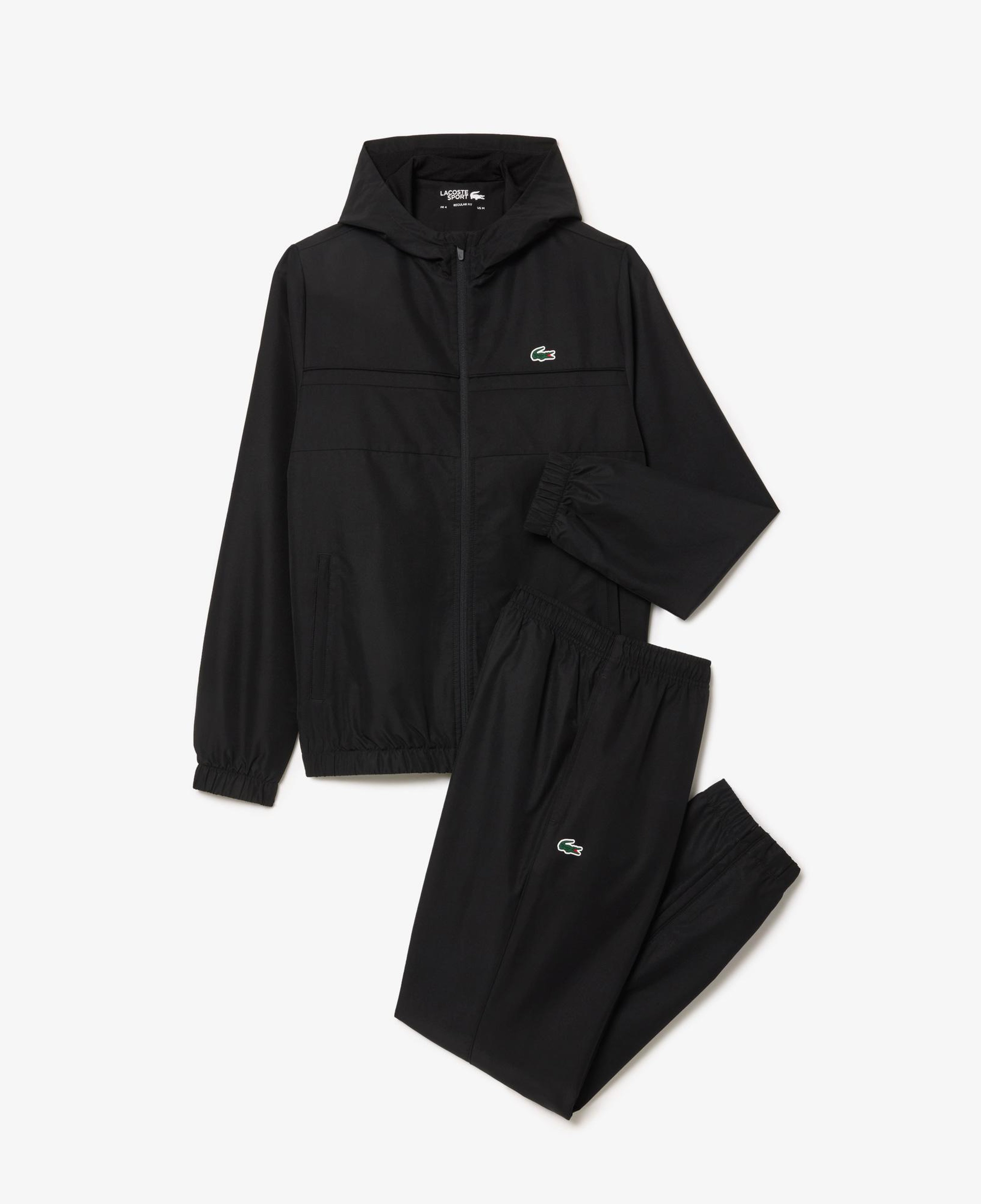 Lacoste Erkek Regular Fit Kapüşonlu Siyah Eşofman Takımı