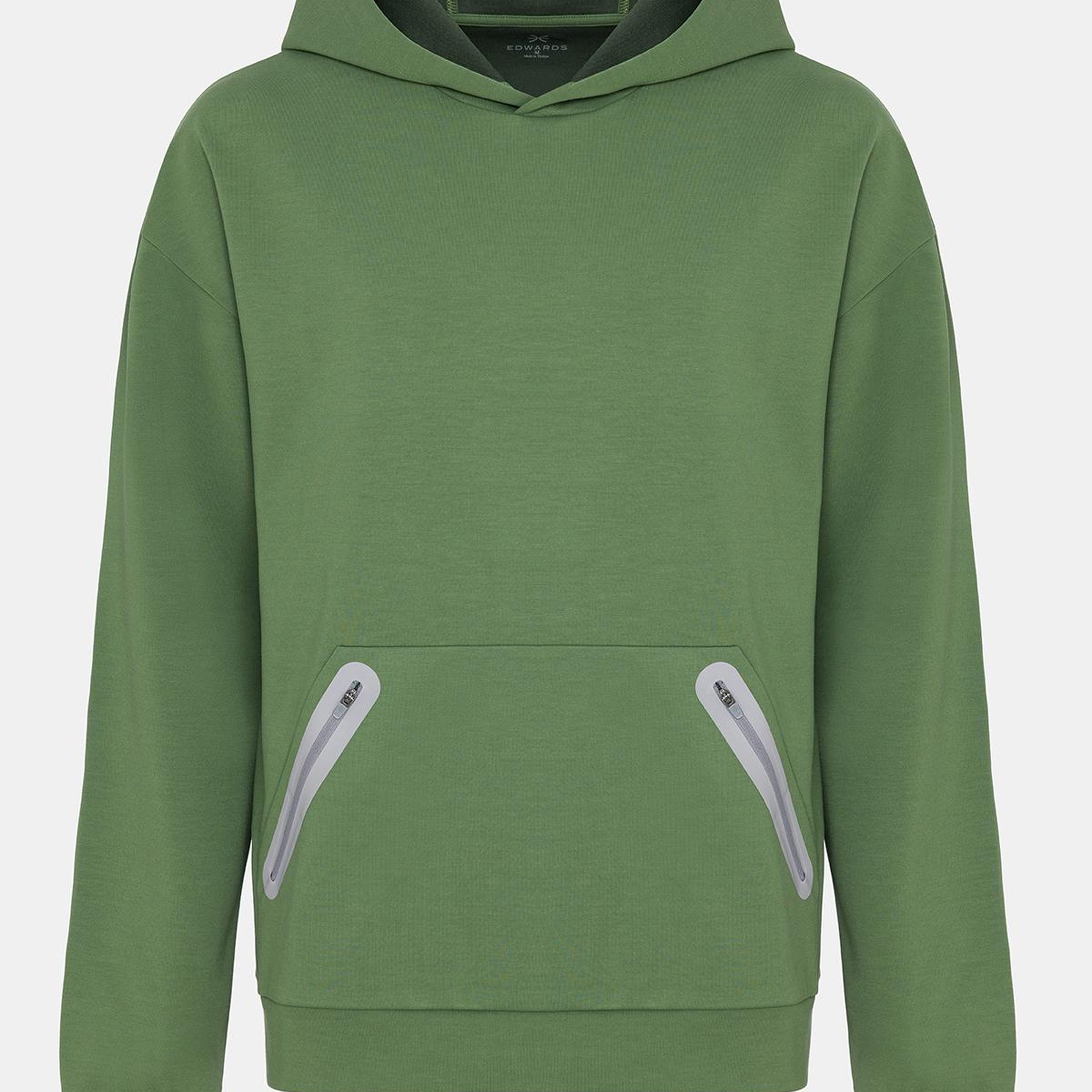 Erkek Haki Activewear Kapüşonlu Sweatshirt