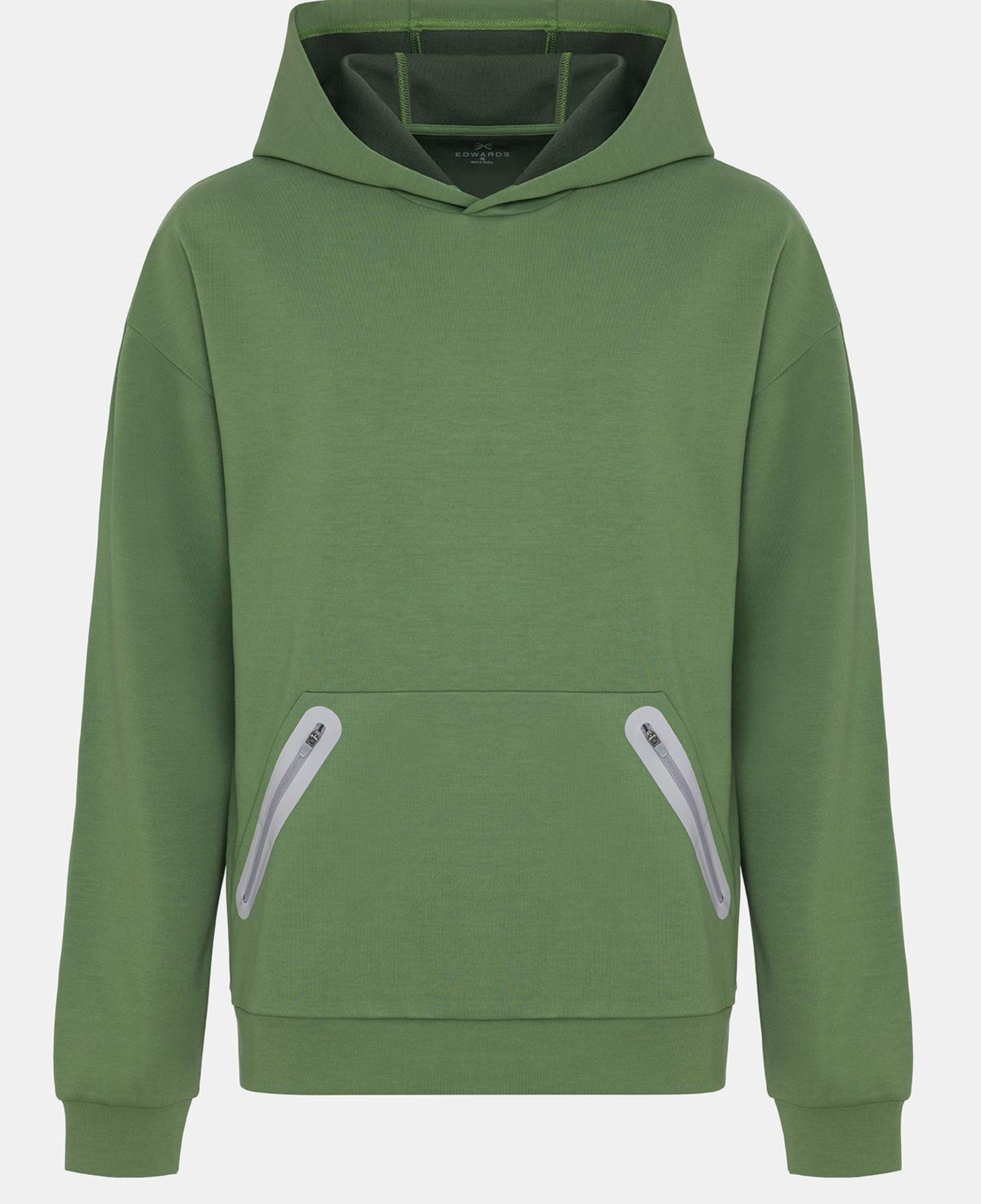 Erkek Haki Activewear Kapüşonlu Sweatshirt