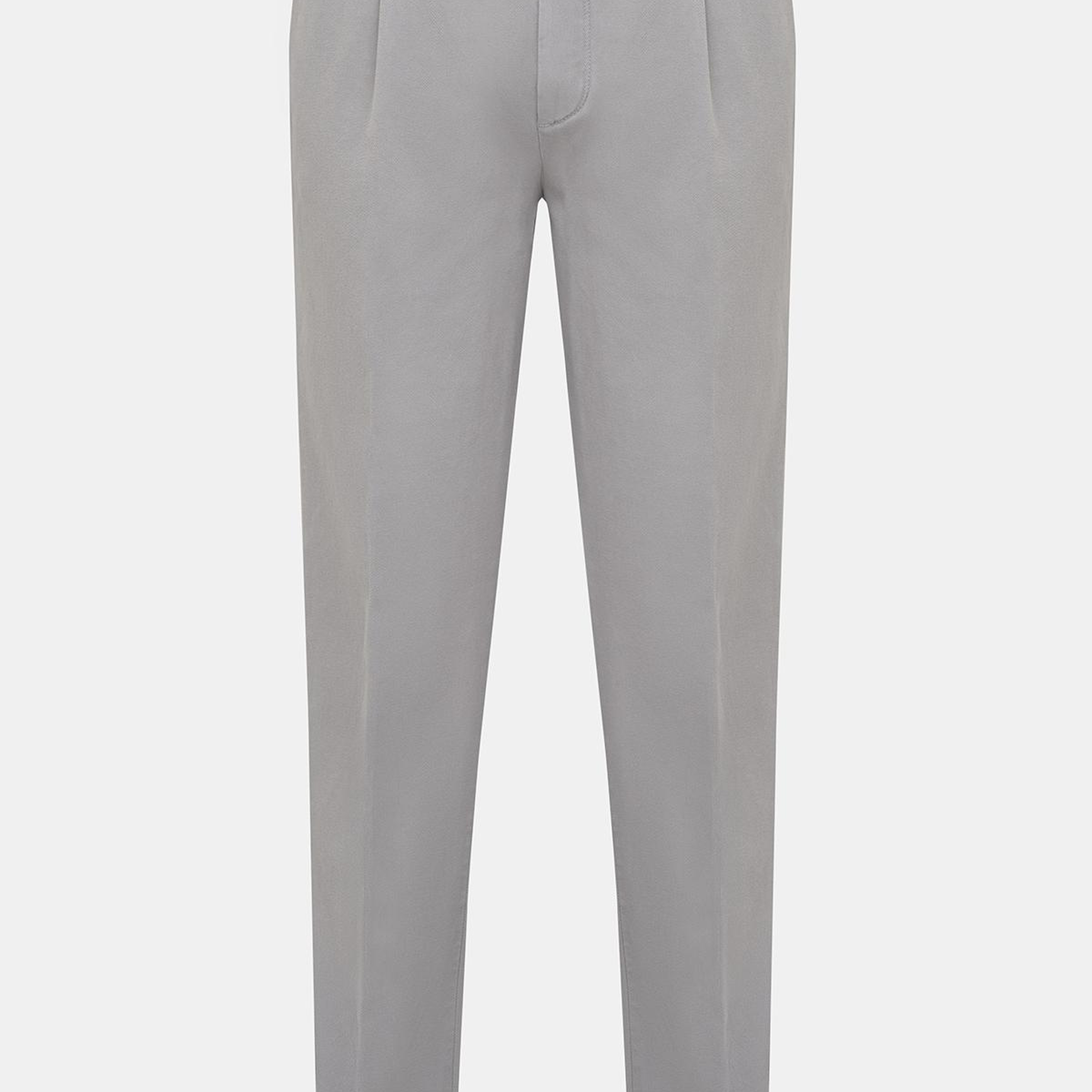 Erkek Gri Kaşmir Gabardin Chino Pantolon