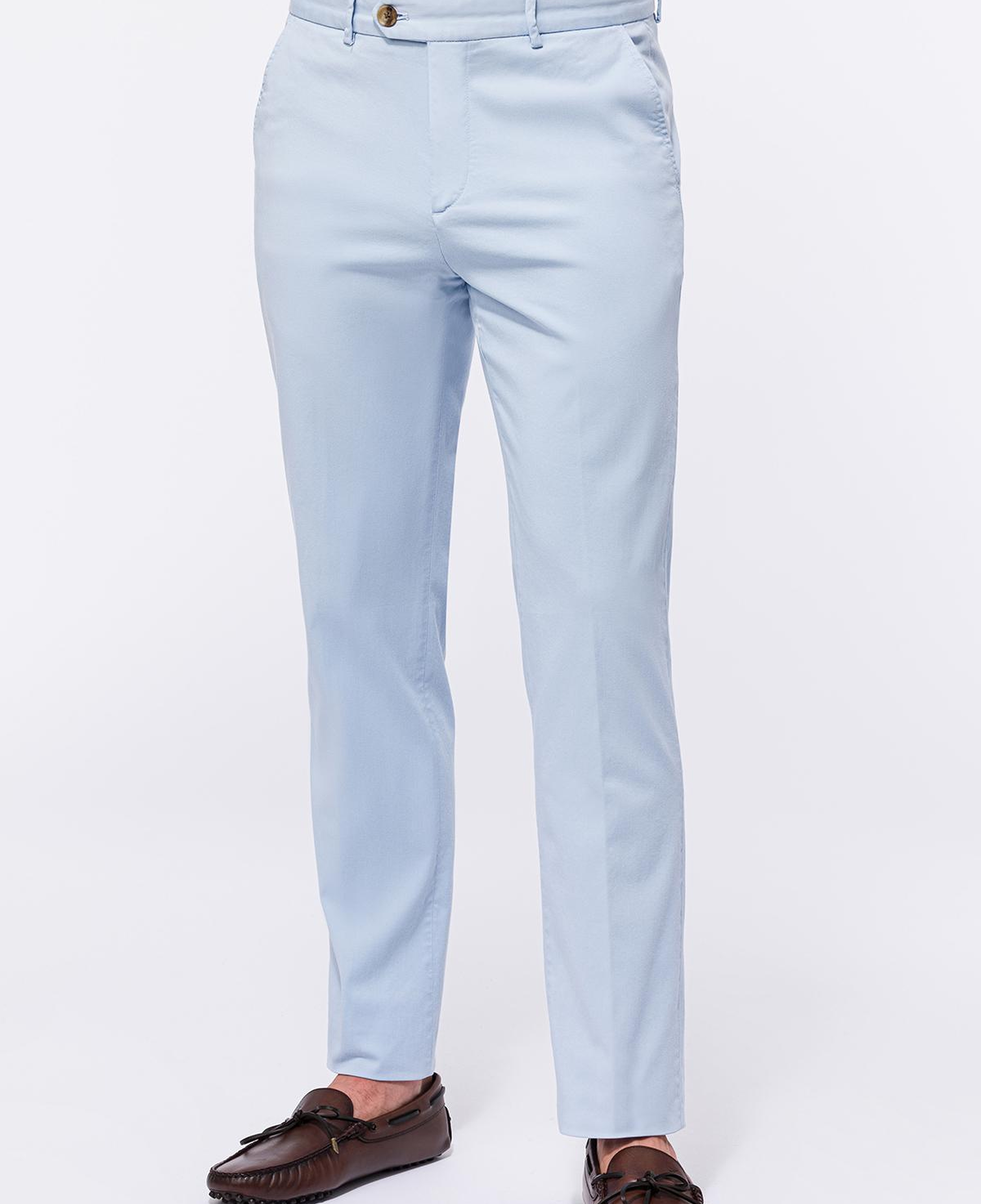 Erkek Mavi Chino Pantolon