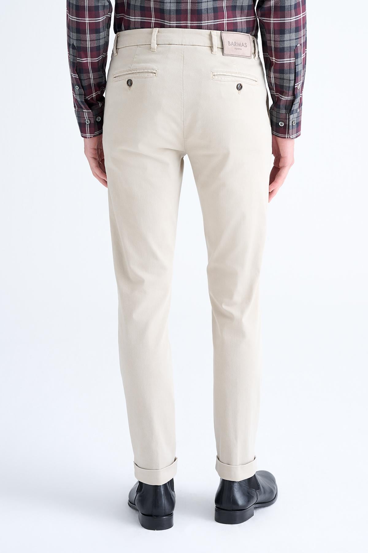 Erkek Bej Chino Pantolon