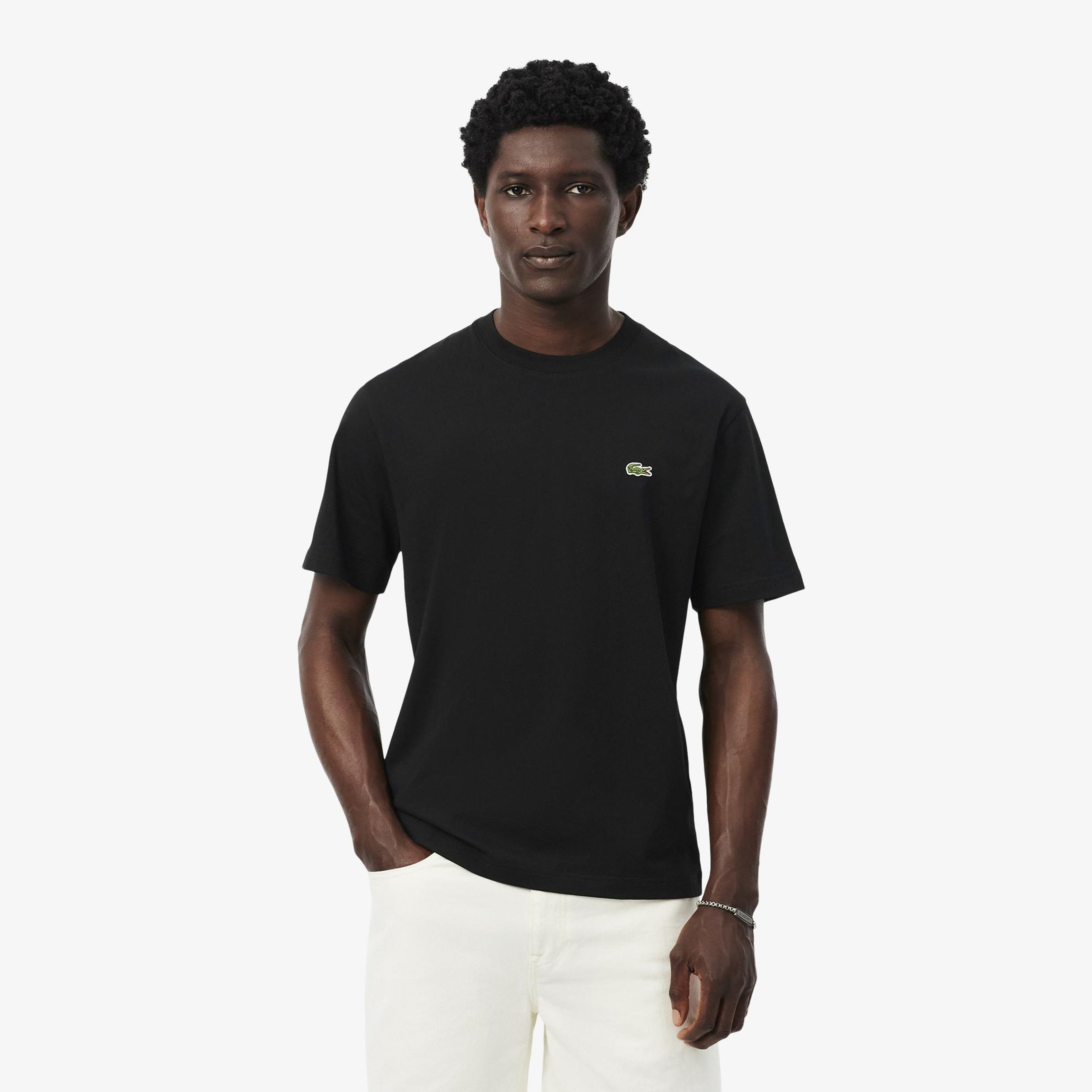 Erkek Classic Fit Bisiklet Yaka Siyah T-Shirt