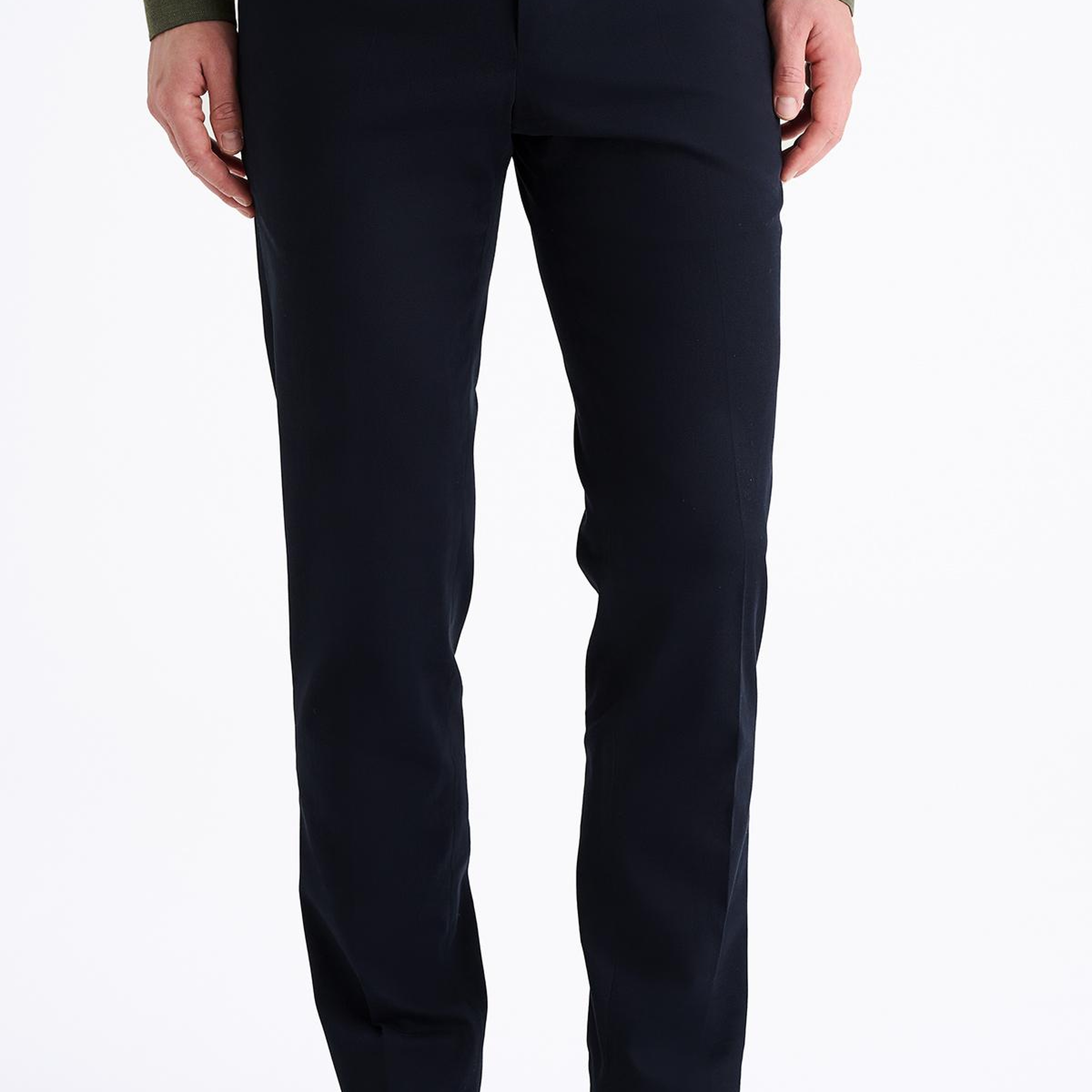 Erkek Lacivert Slim Fit Chino Pantolon