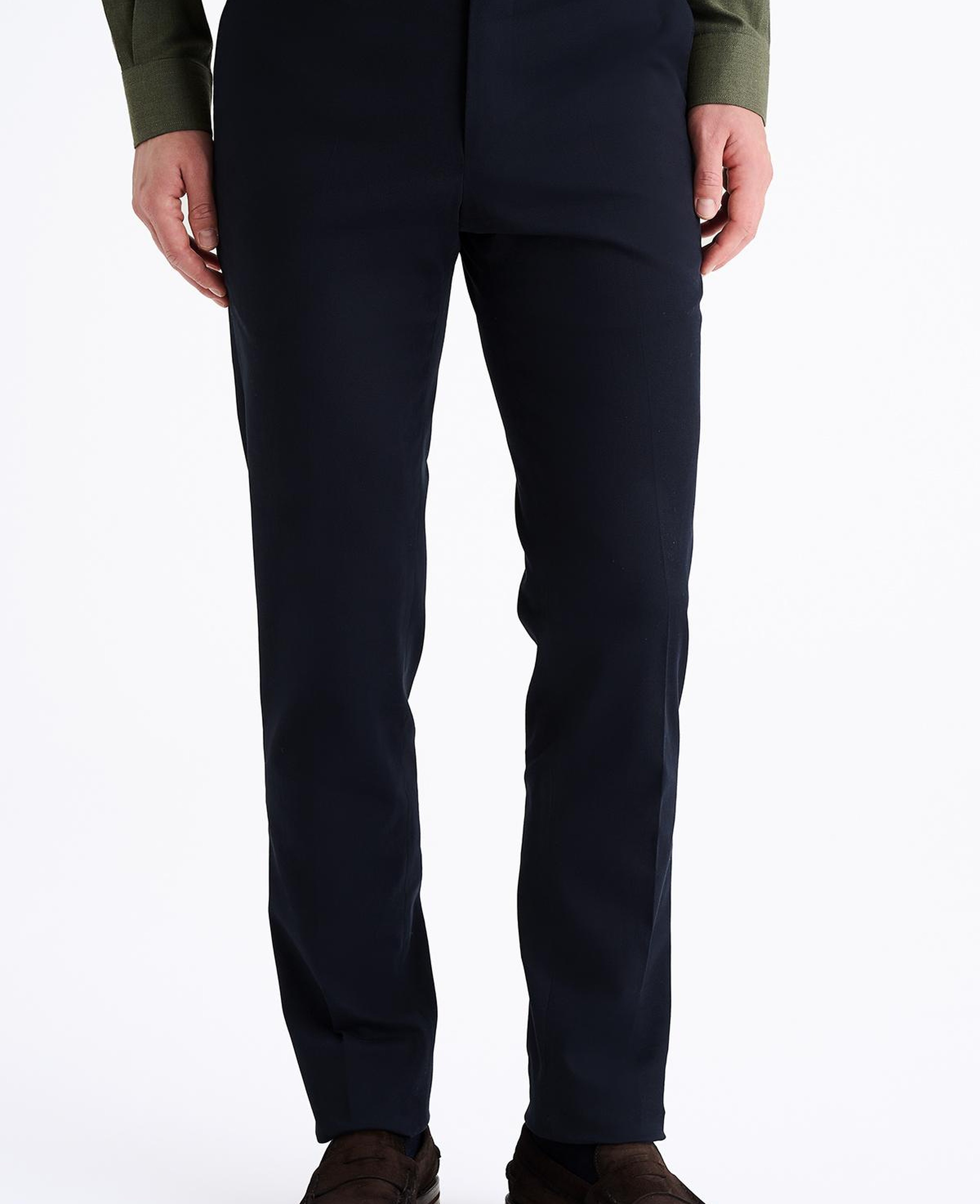 Erkek Lacivert Slim Fit Chino Pantolon