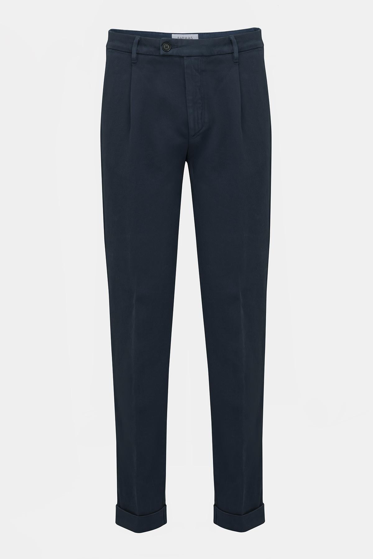Erkek Mavi Kaşmir Gabardin Chino Pantolon