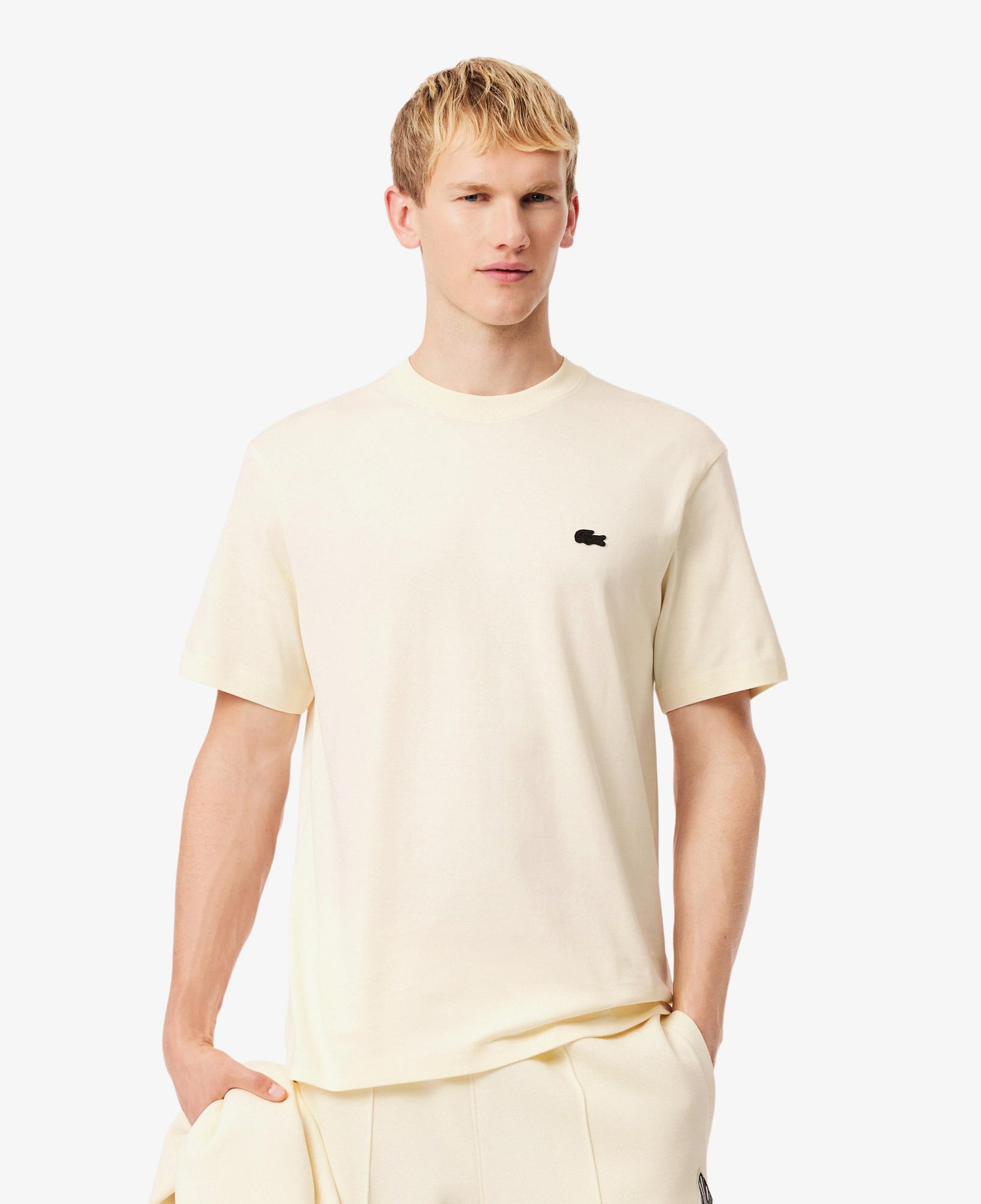 Erkek Classic Fit Bisiklet Yaka Sarı T-Shirt