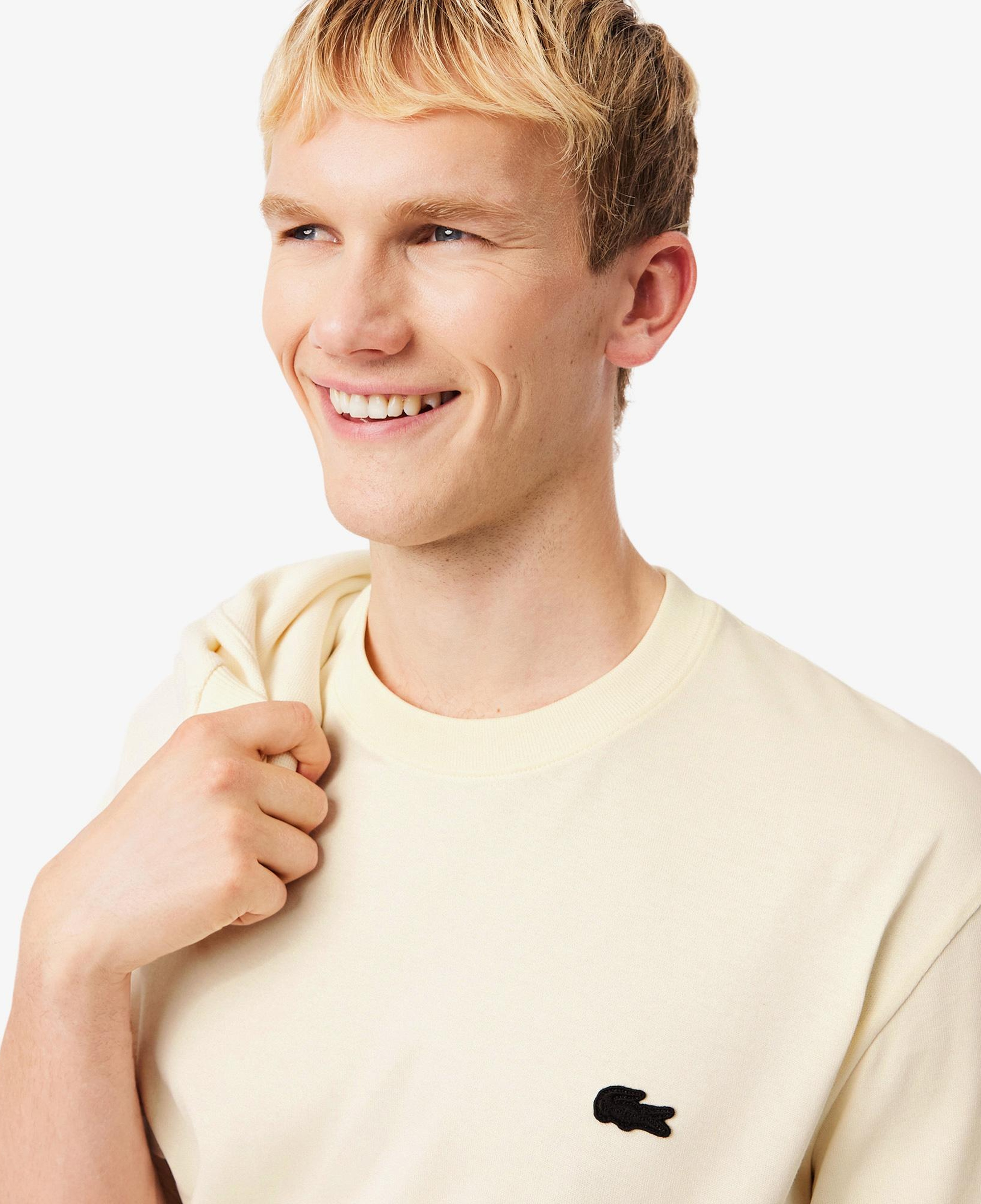 Erkek Classic Fit Bisiklet Yaka Sarı T-Shirt