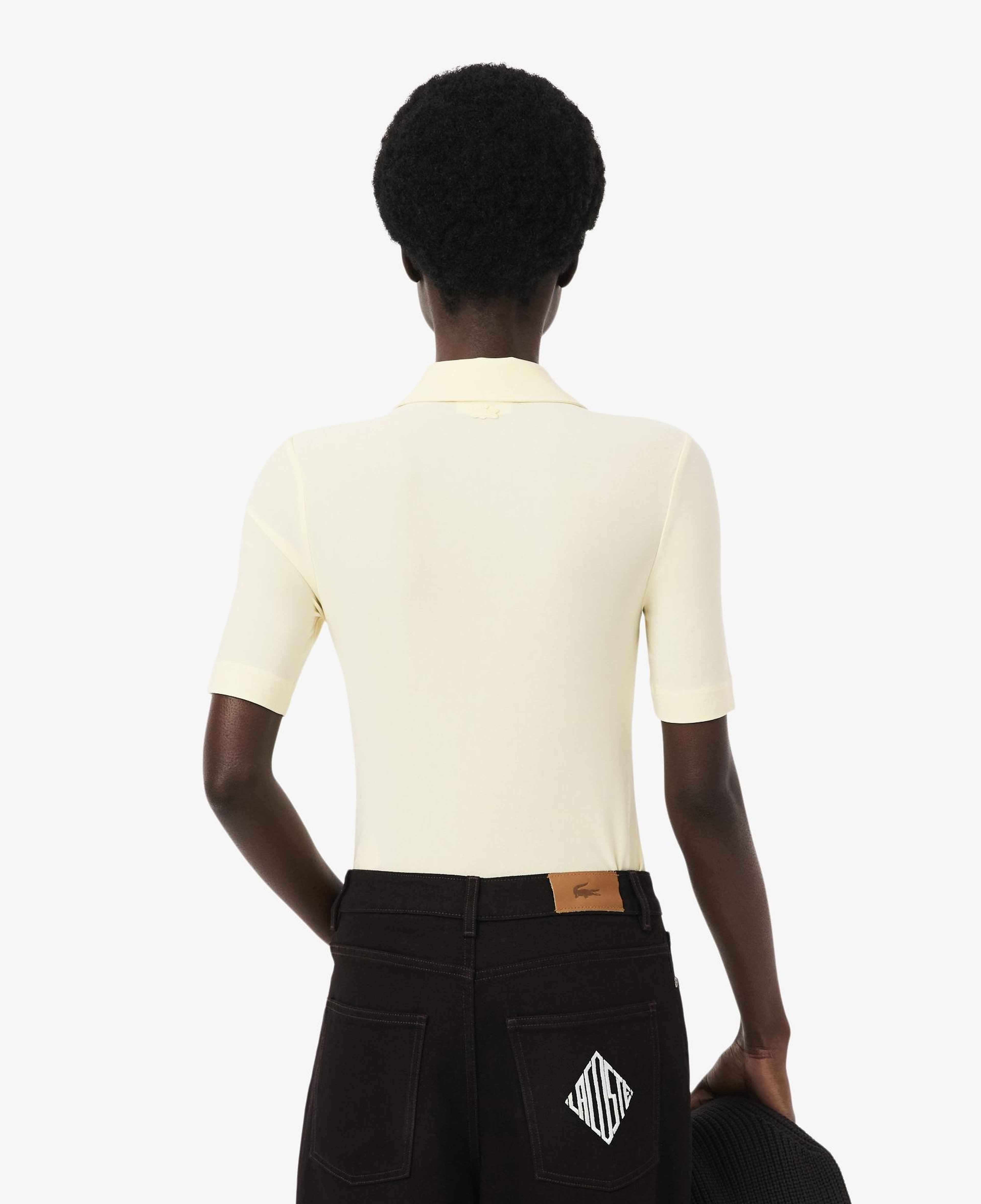 Kadın Slim Fit Sarı Polo