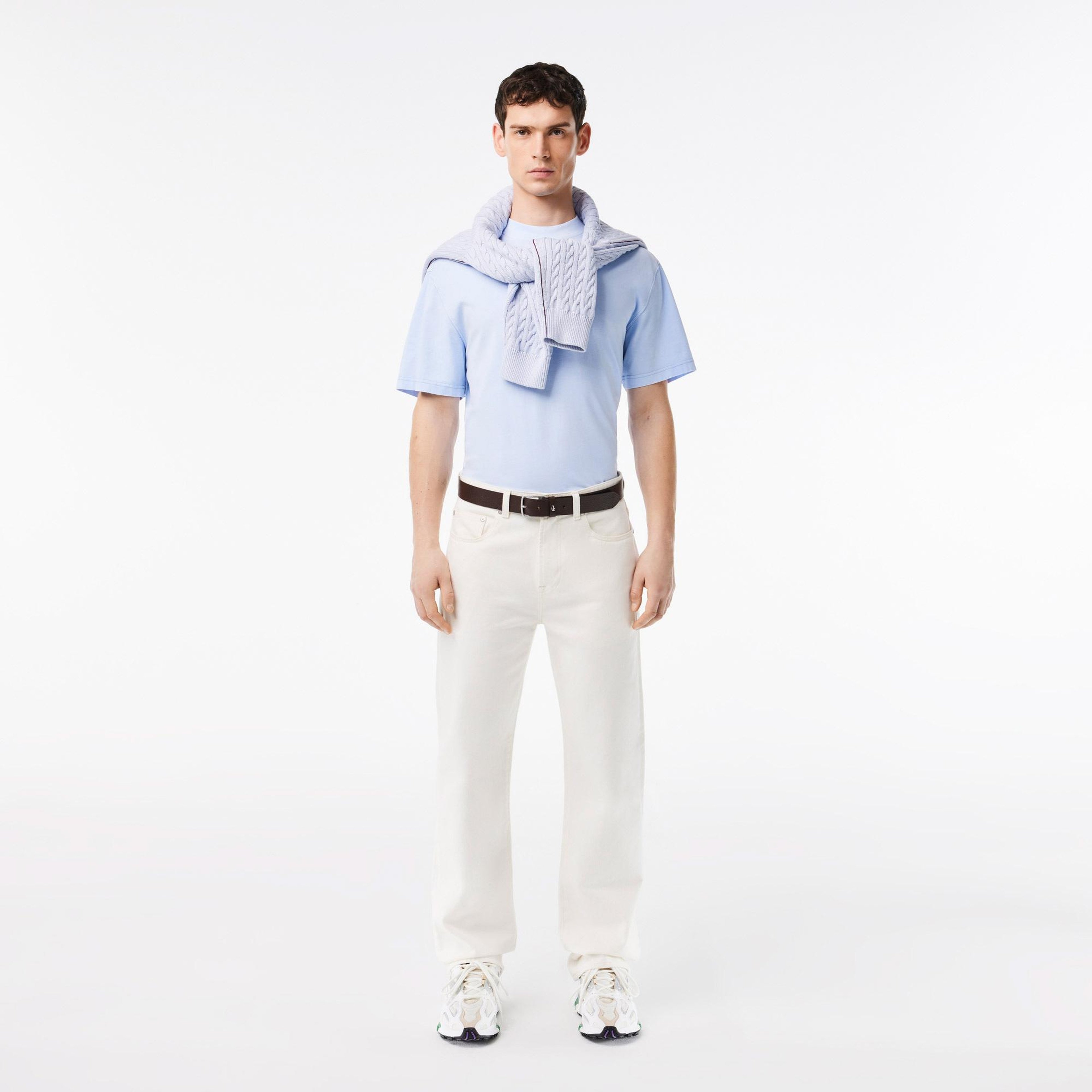 Lacoste Elegance  Erkek Deri Kahverengi Kemer