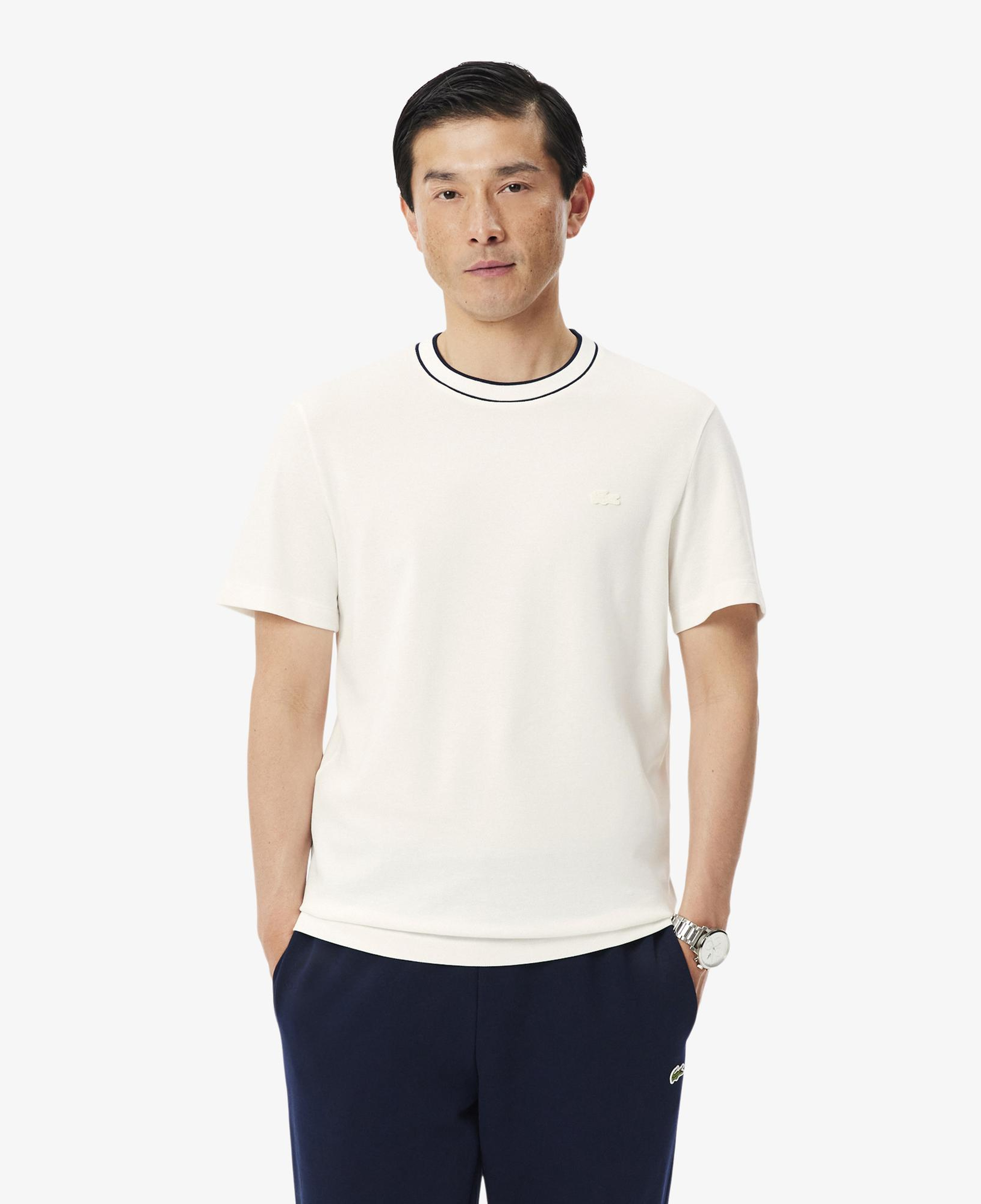 Erkek Regular Fit Bisiklet Yaka Beyaz T-Shirt