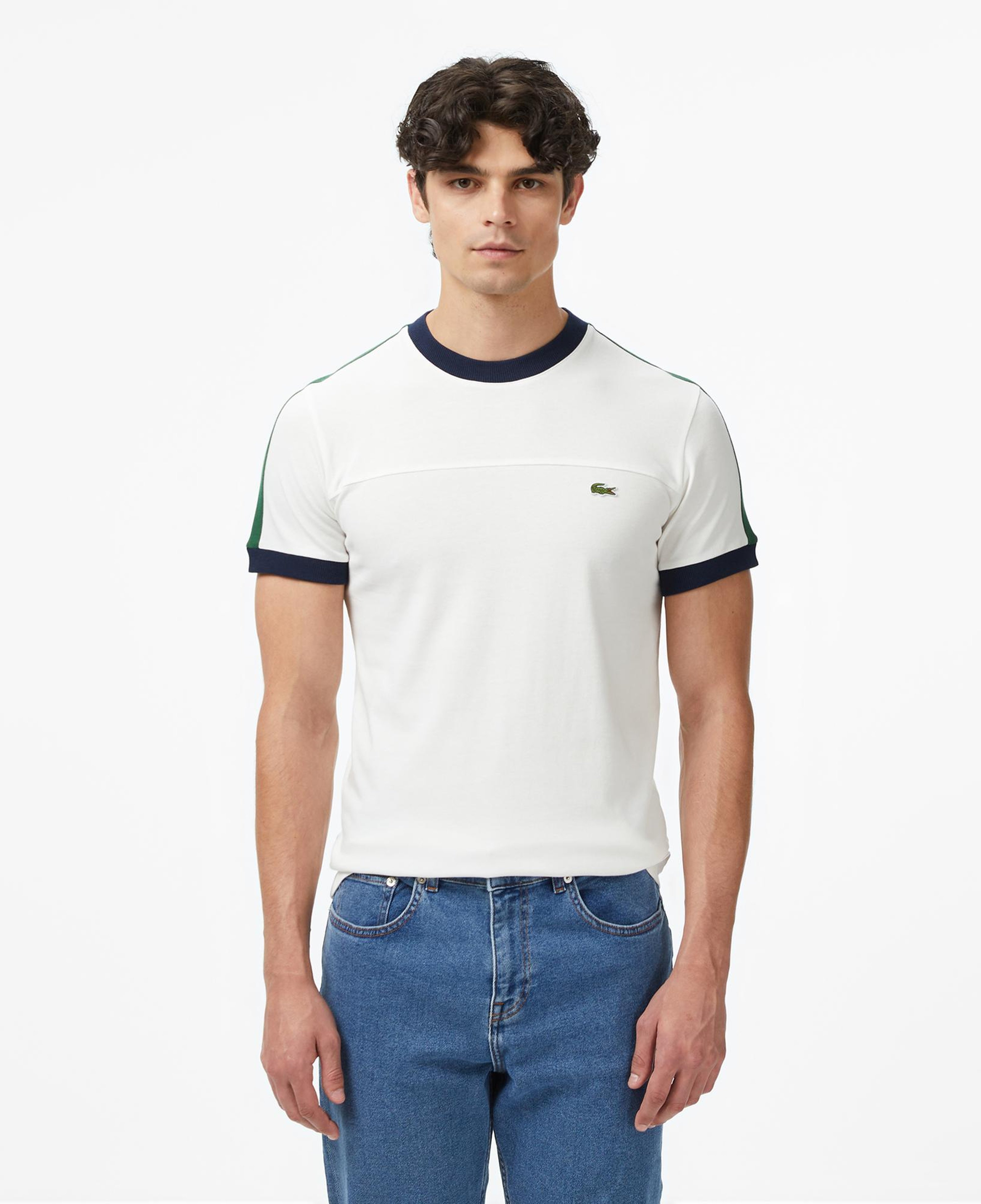 Erkek Regular Fit Bisiklet Yaka Beyaz T-Shirt