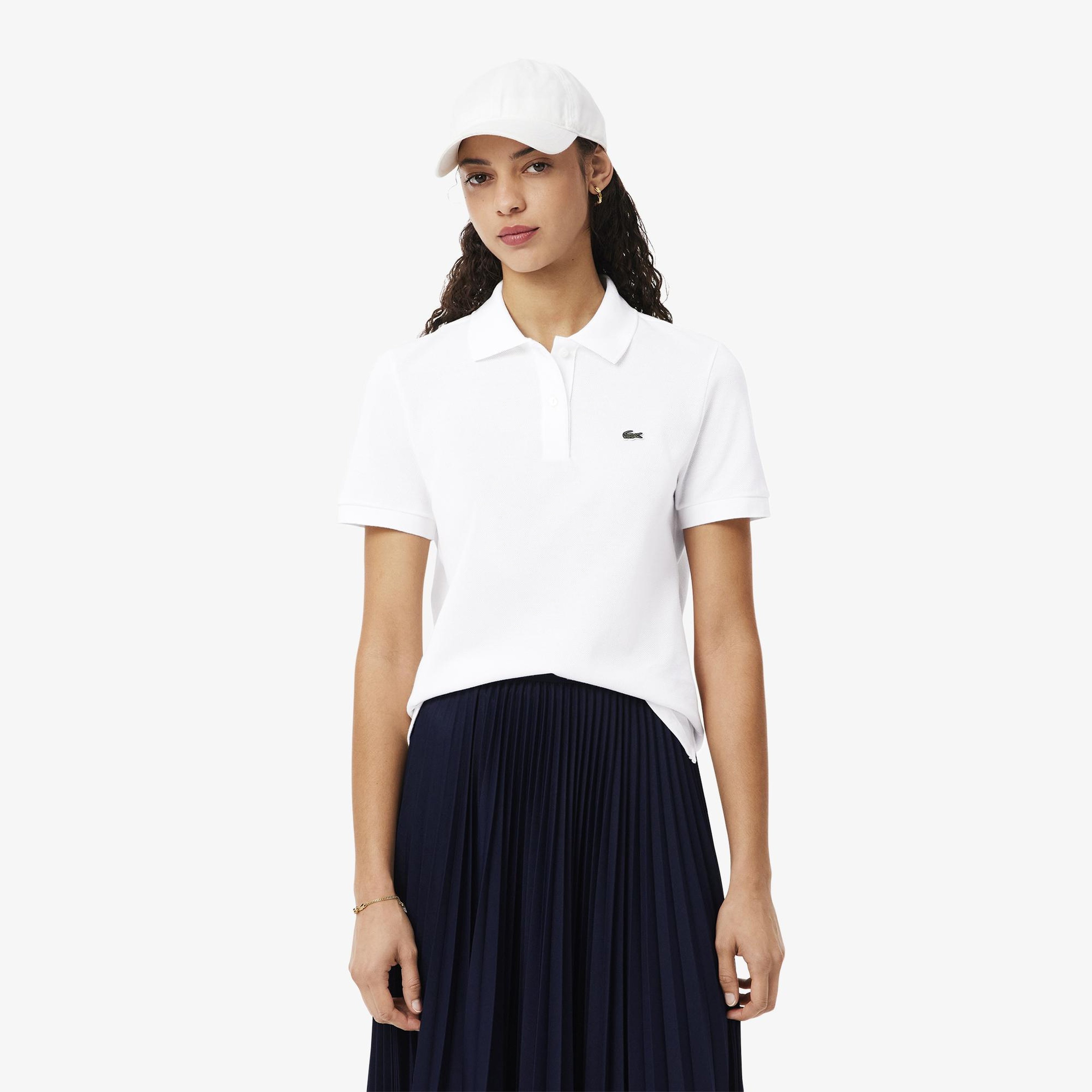 Kadın Regular Fit Beyaz Polo
