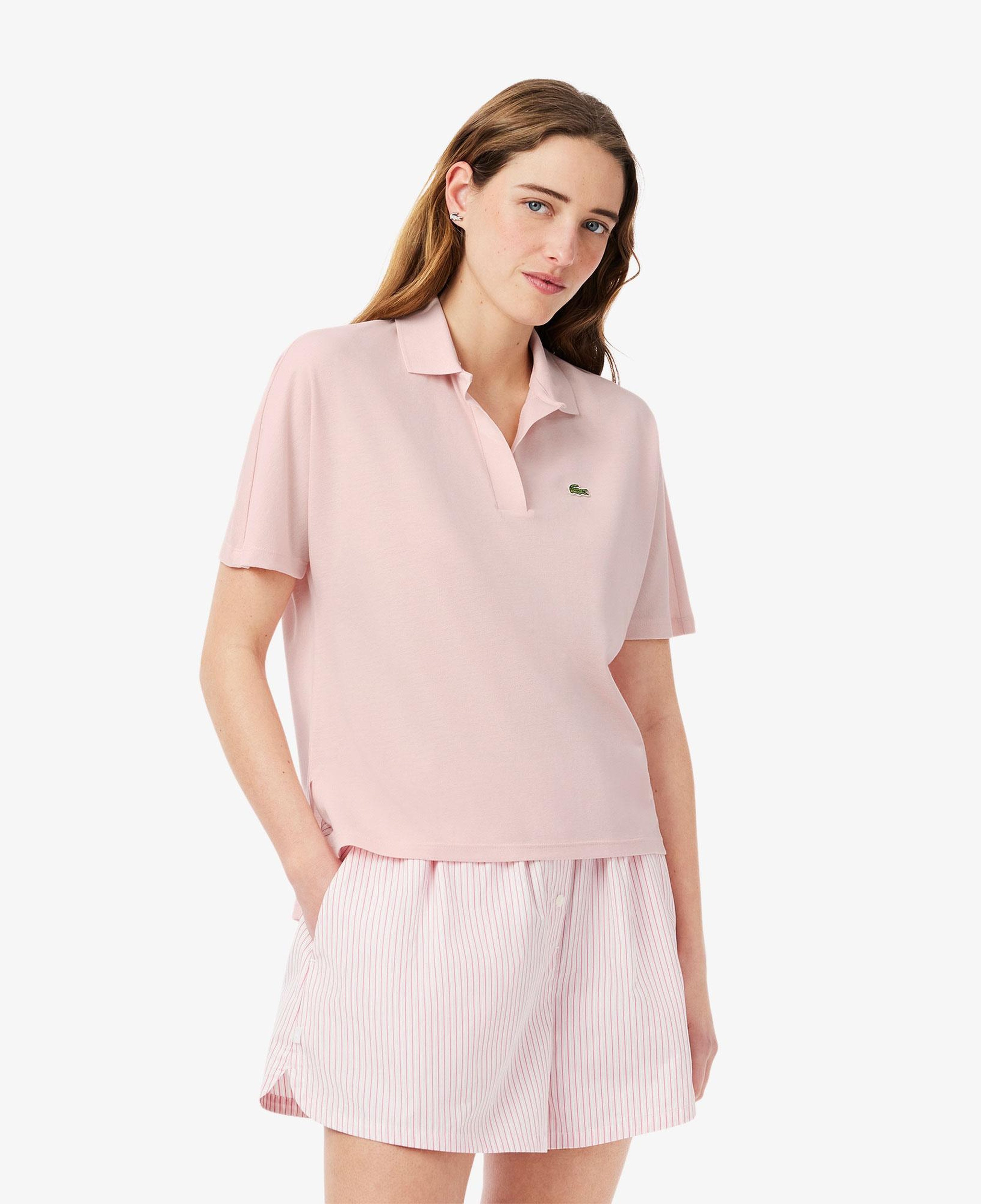 Kadın Relaxed Fit Pembe Polo