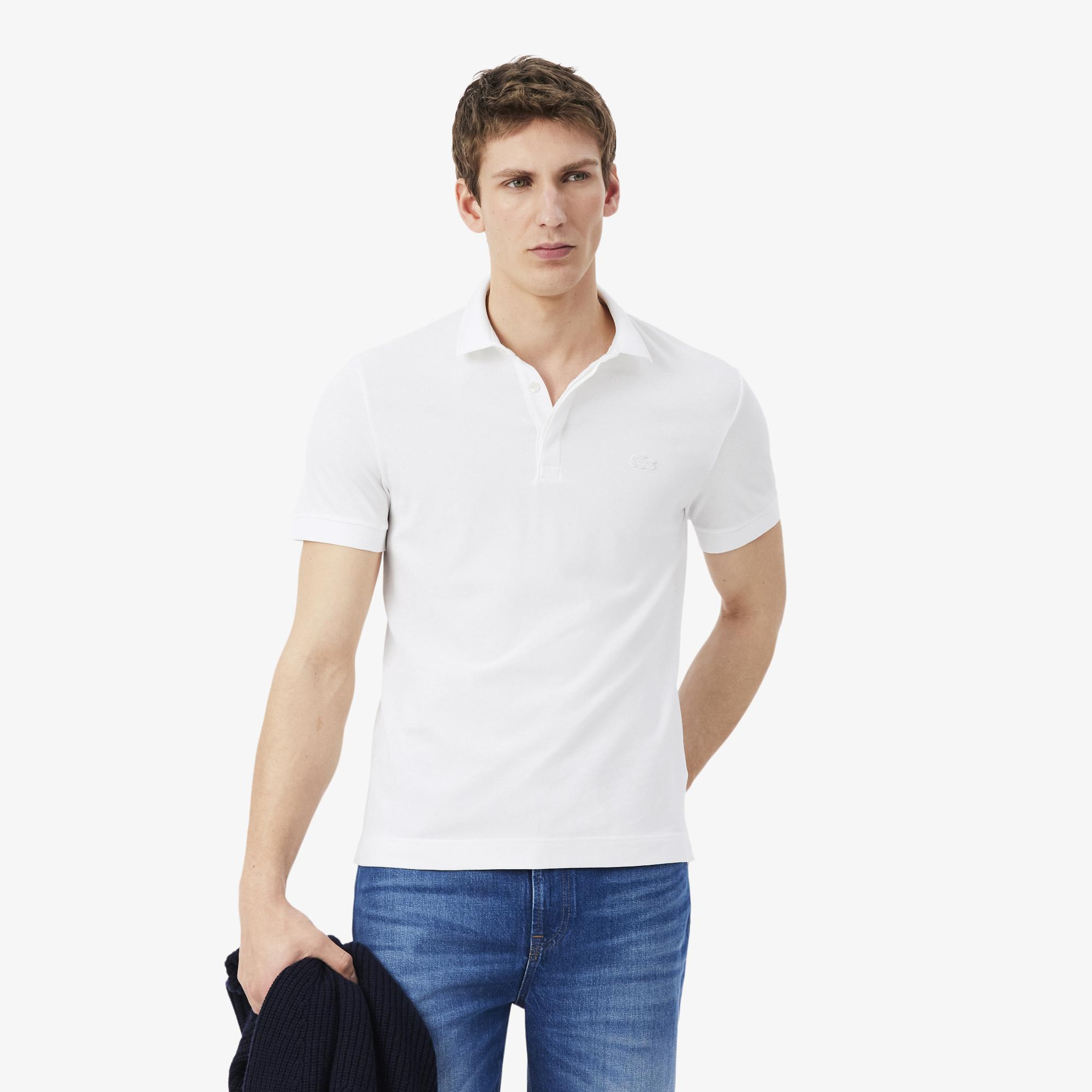 Erkek Regular Fit Beyaz Paris Polo