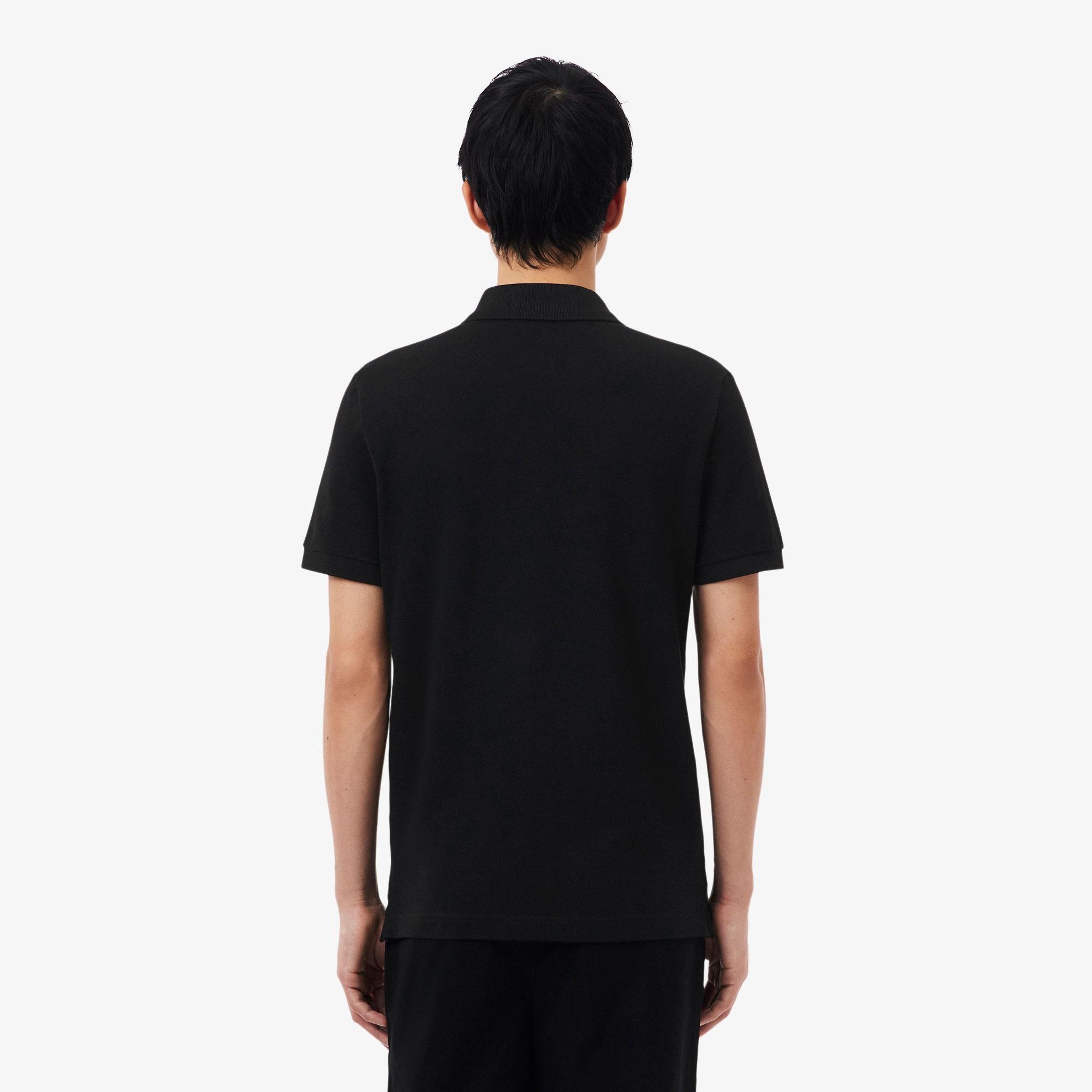 L.12.12 Erkek Slim Fit Siyah Polo