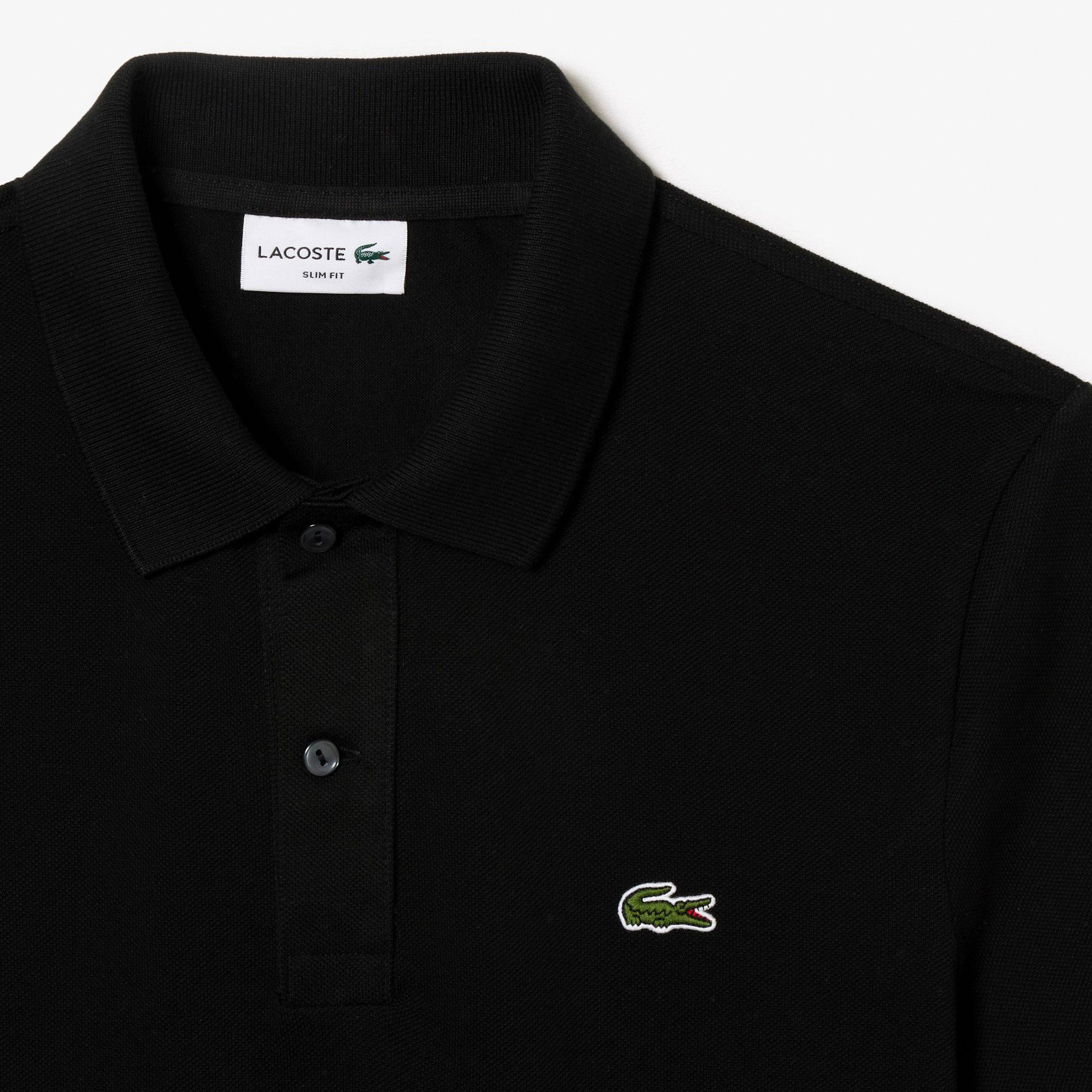 L.12.12 Erkek Slim Fit Siyah Polo