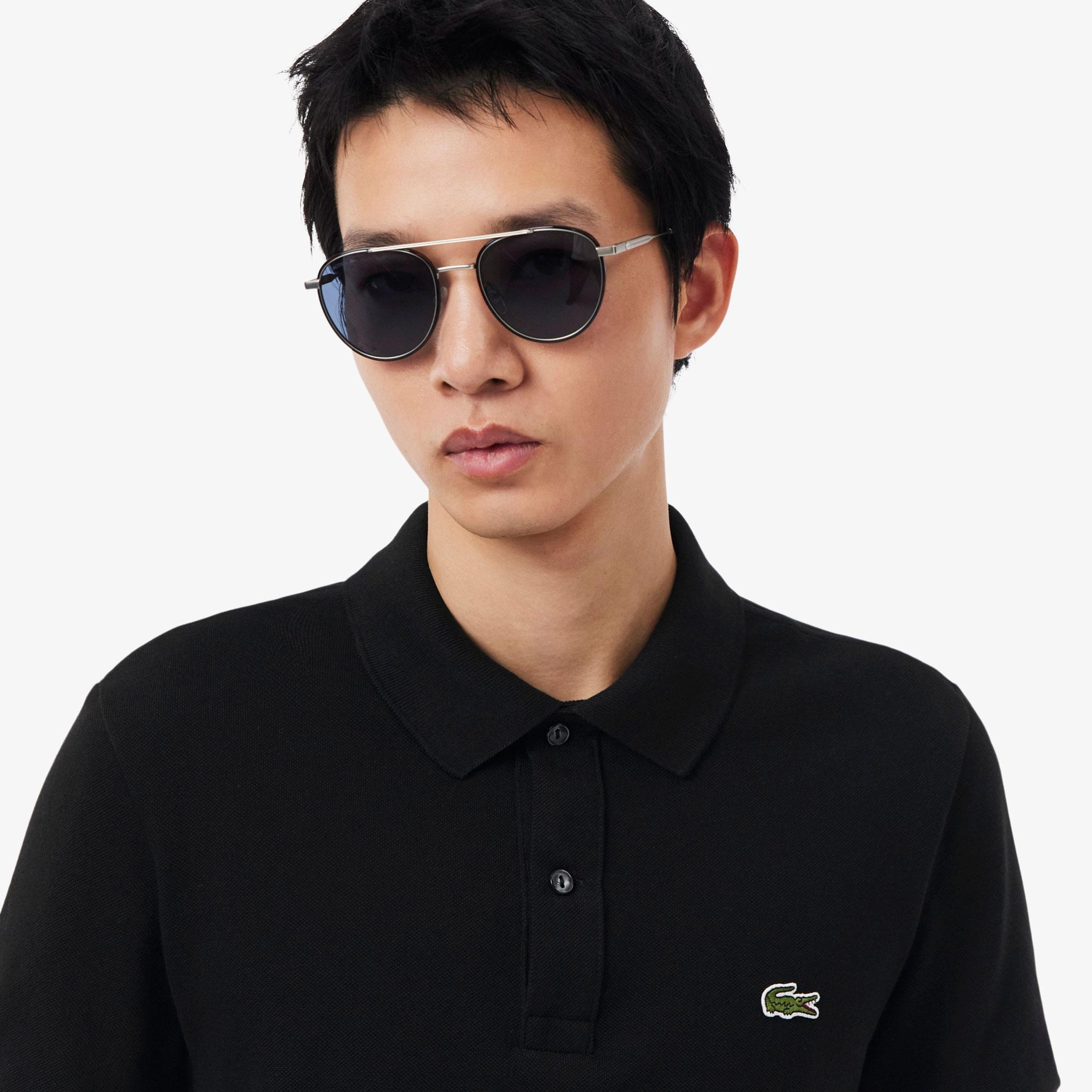 L.12.12 Erkek Slim Fit Siyah Polo