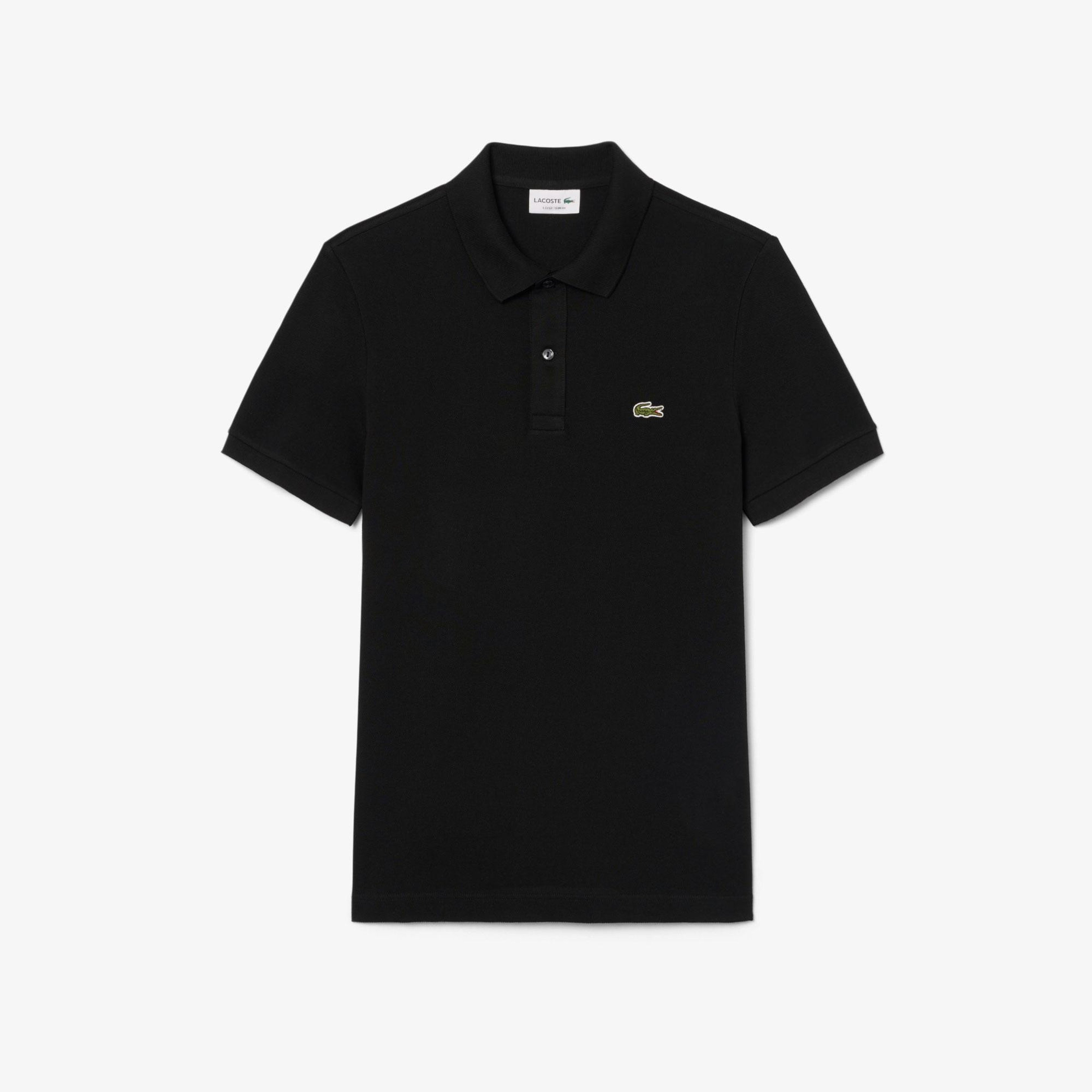 L.12.12 Erkek Slim Fit Siyah Polo