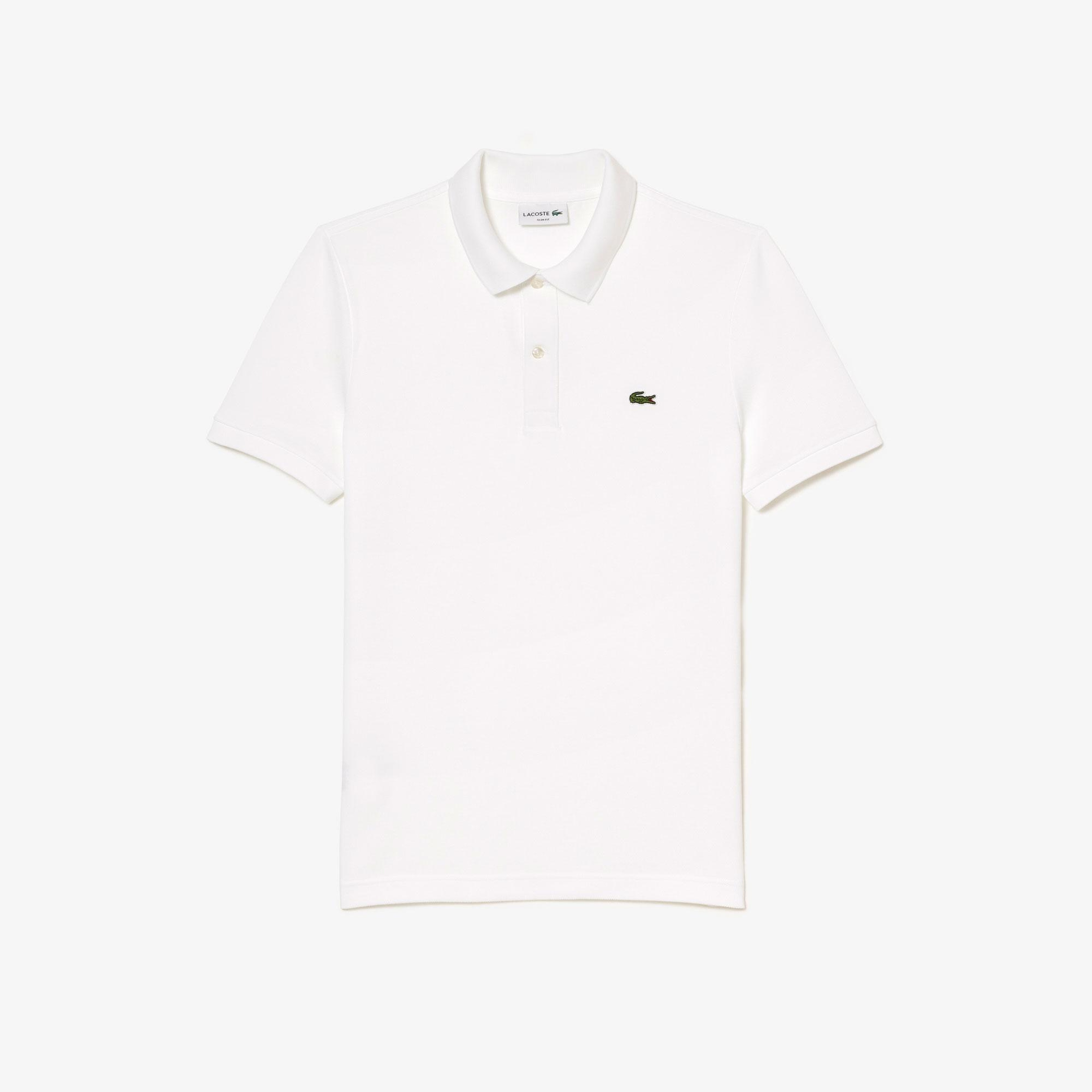 L.12.12 Erkek Slim Fit Beyaz Polo