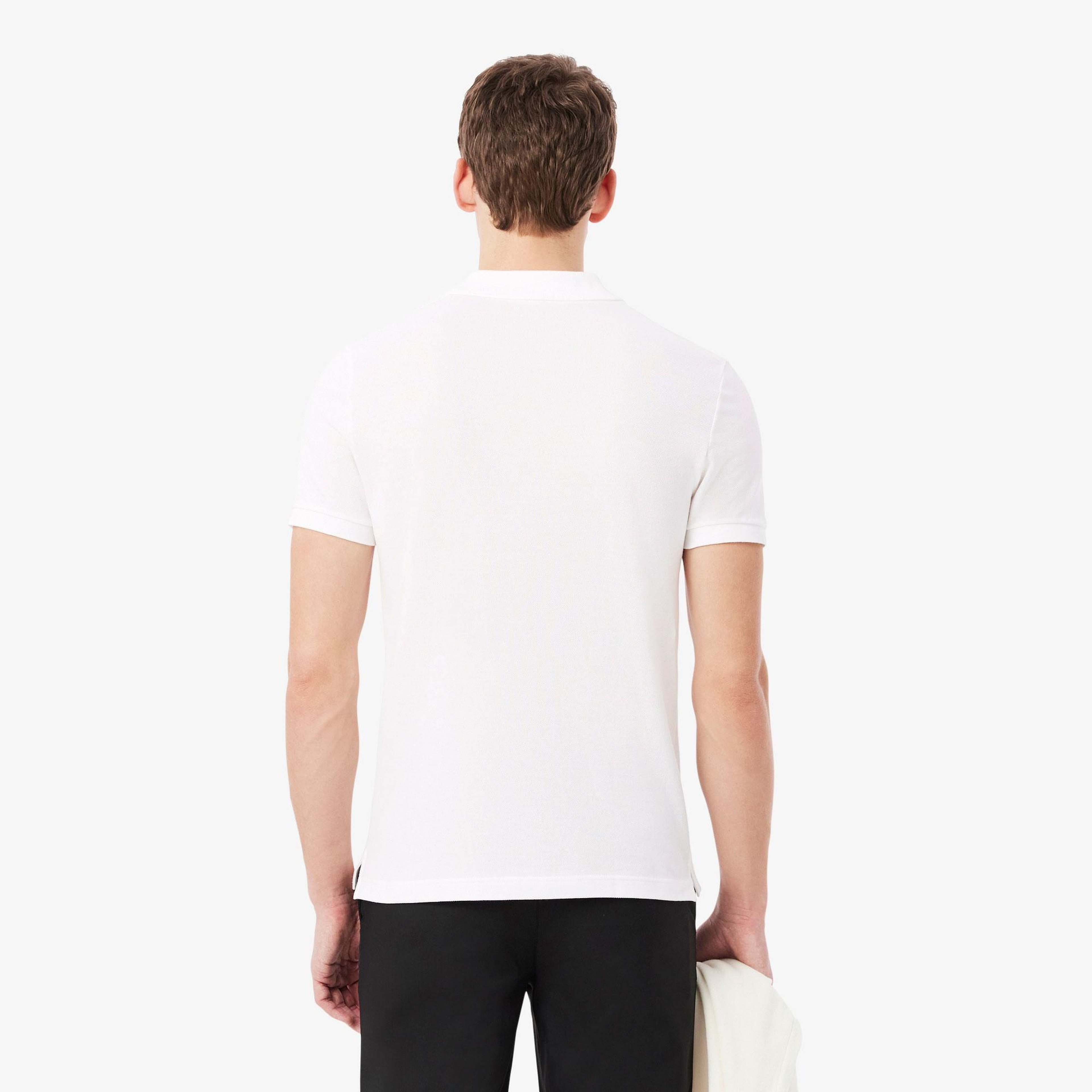 L.12.12 Erkek Slim Fit Beyaz Polo