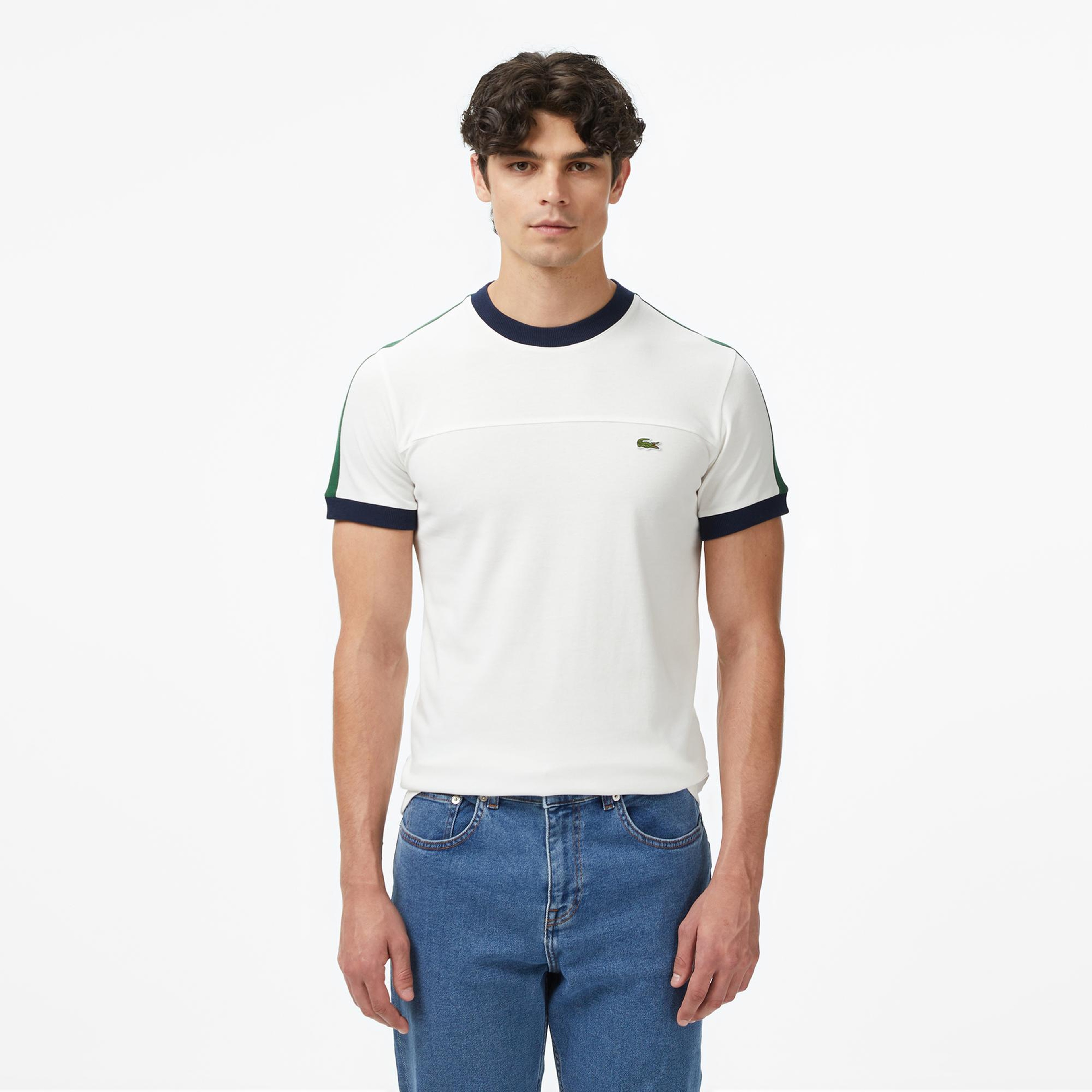 Erkek Regular Fit Bisiklet Yaka Beyaz T-Shirt
