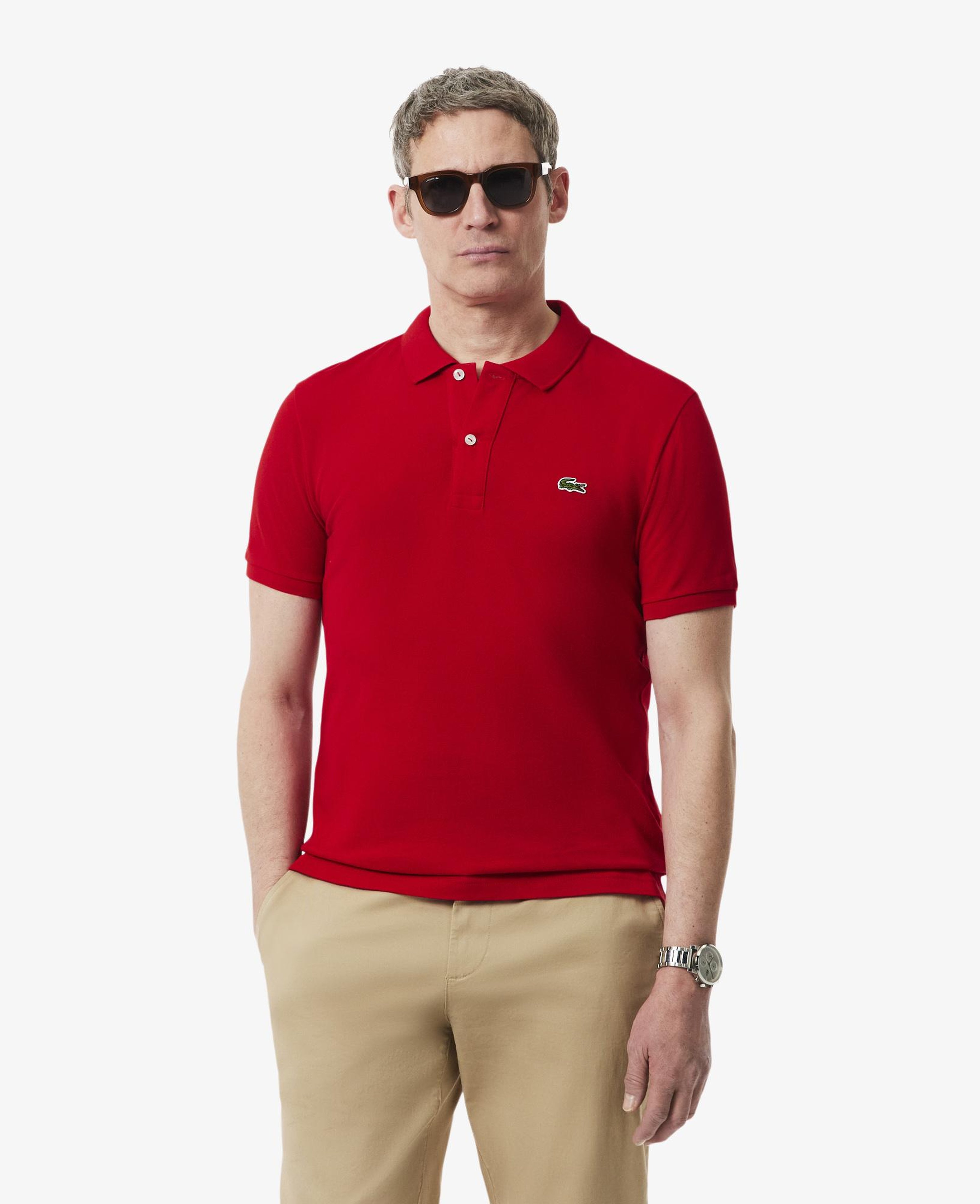 L.12.12 Erkek Slim Fit Kırmızı Polo