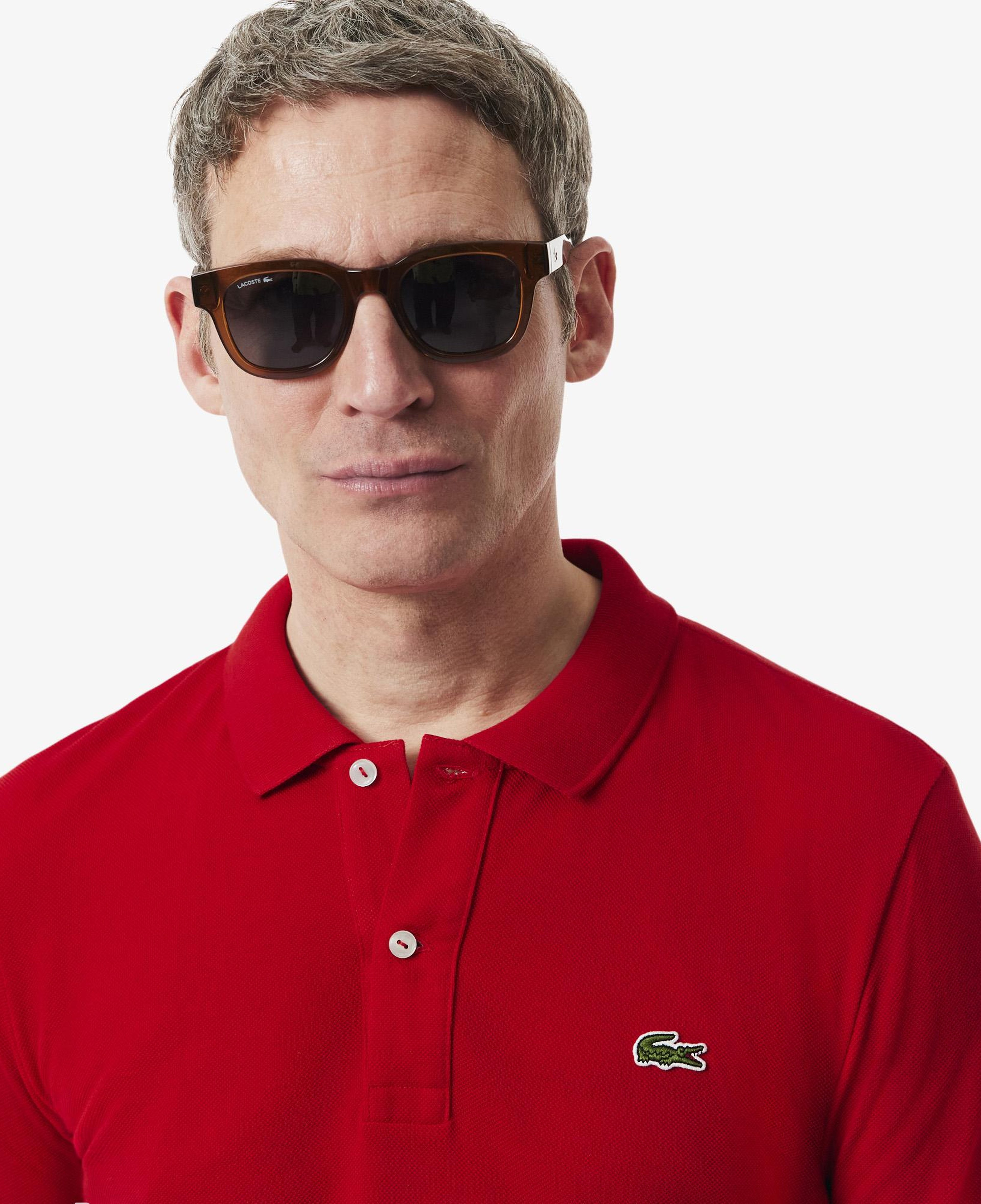 L.12.12 Erkek Slim Fit Kırmızı Polo